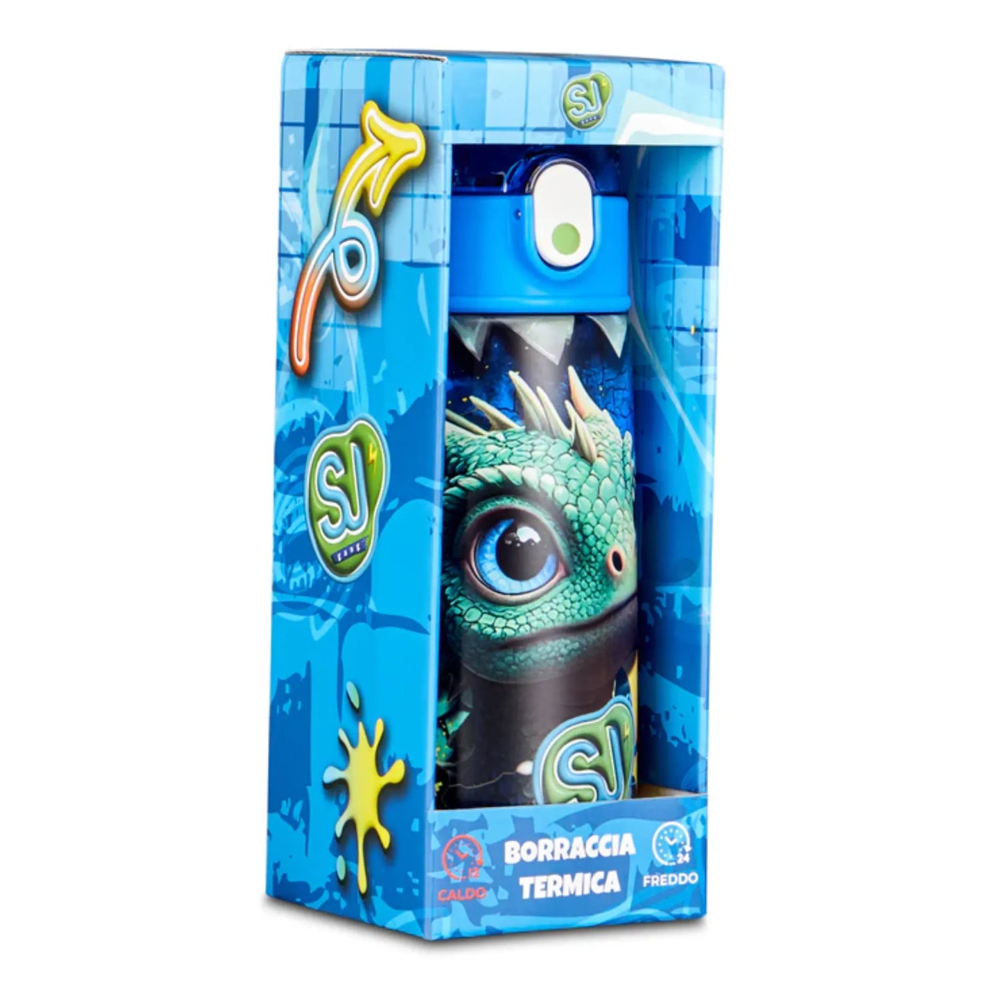 Borraccia Termica Seven SJ Metal Dragon Boy 460 ml Acciaio Inox con Cannuccia