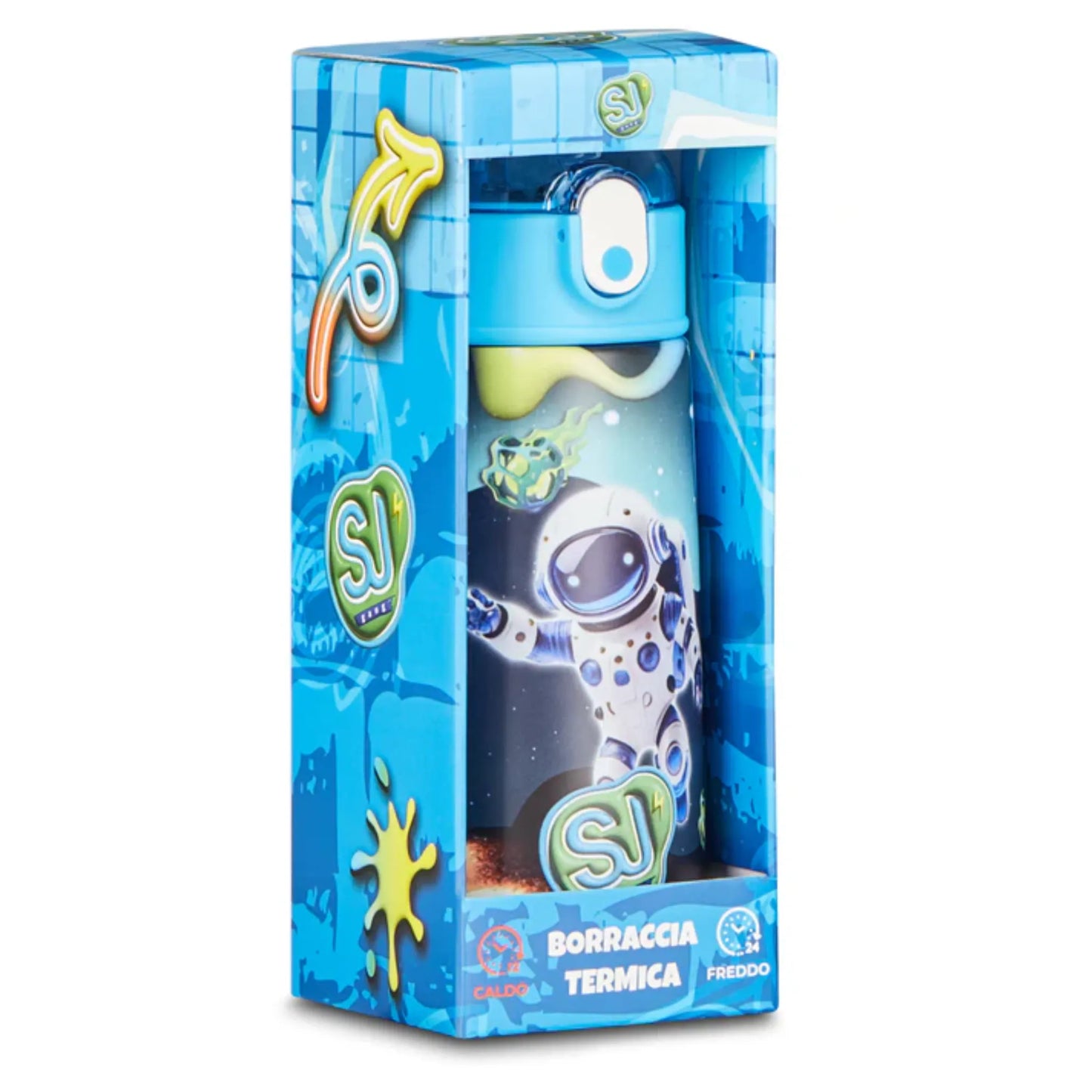 Borraccia Termica Seven SJ Space Ride Boy 460 ml Acciaio Inox 304 con Cannuccia