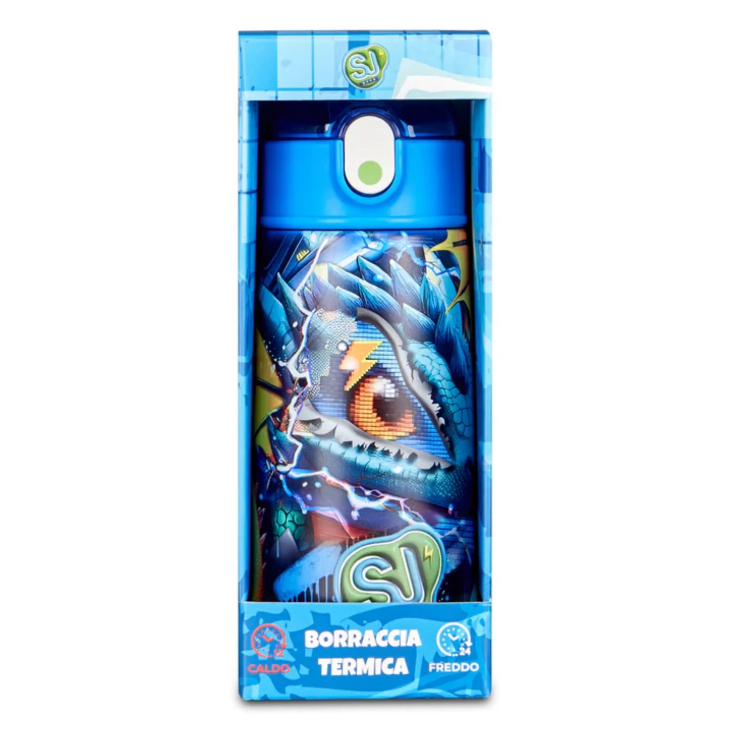 Borraccia Termica Seven SJ Metal Dragon Boy 460 ml Acciaio Inox 304 con Cannuccia