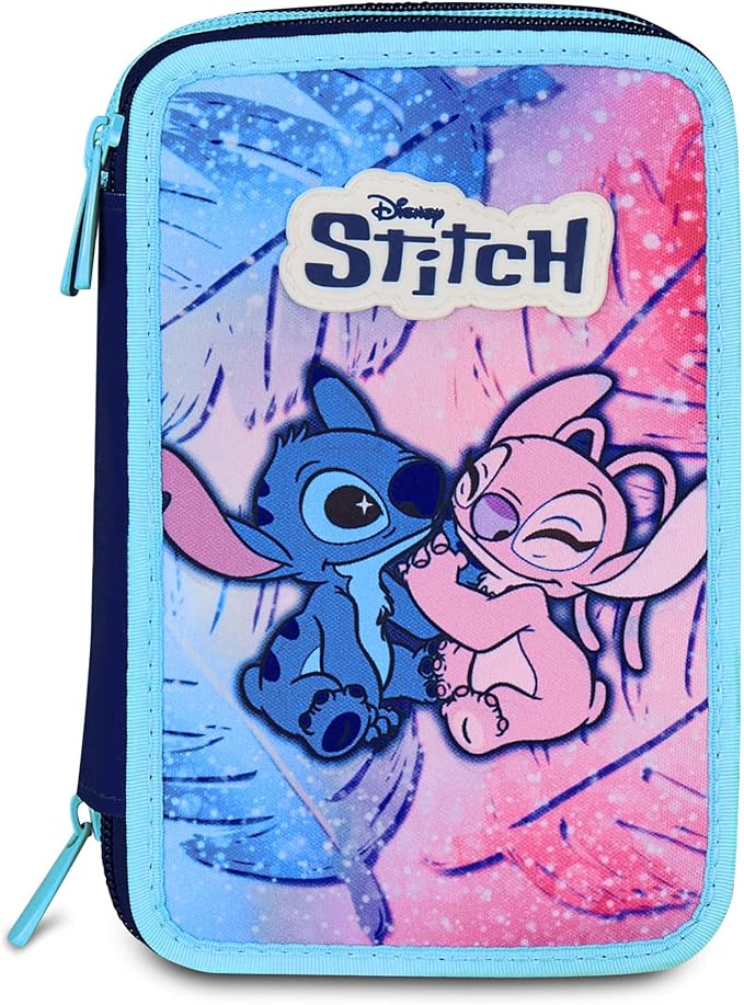 Astuccio Seven Lilo & Stitch Scuola 3 Zip