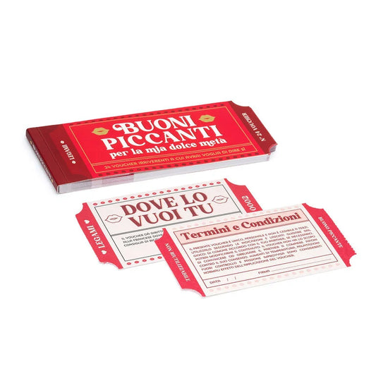 Blocchetto da 24 Voucher Piccanti - Italiano - Gift Vouchers - Legami
