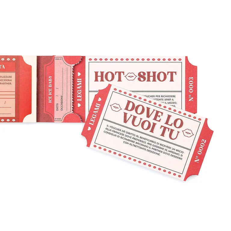 Blocchetto da 24 Voucher Piccanti - Italiano - Gift Vouchers - Legami