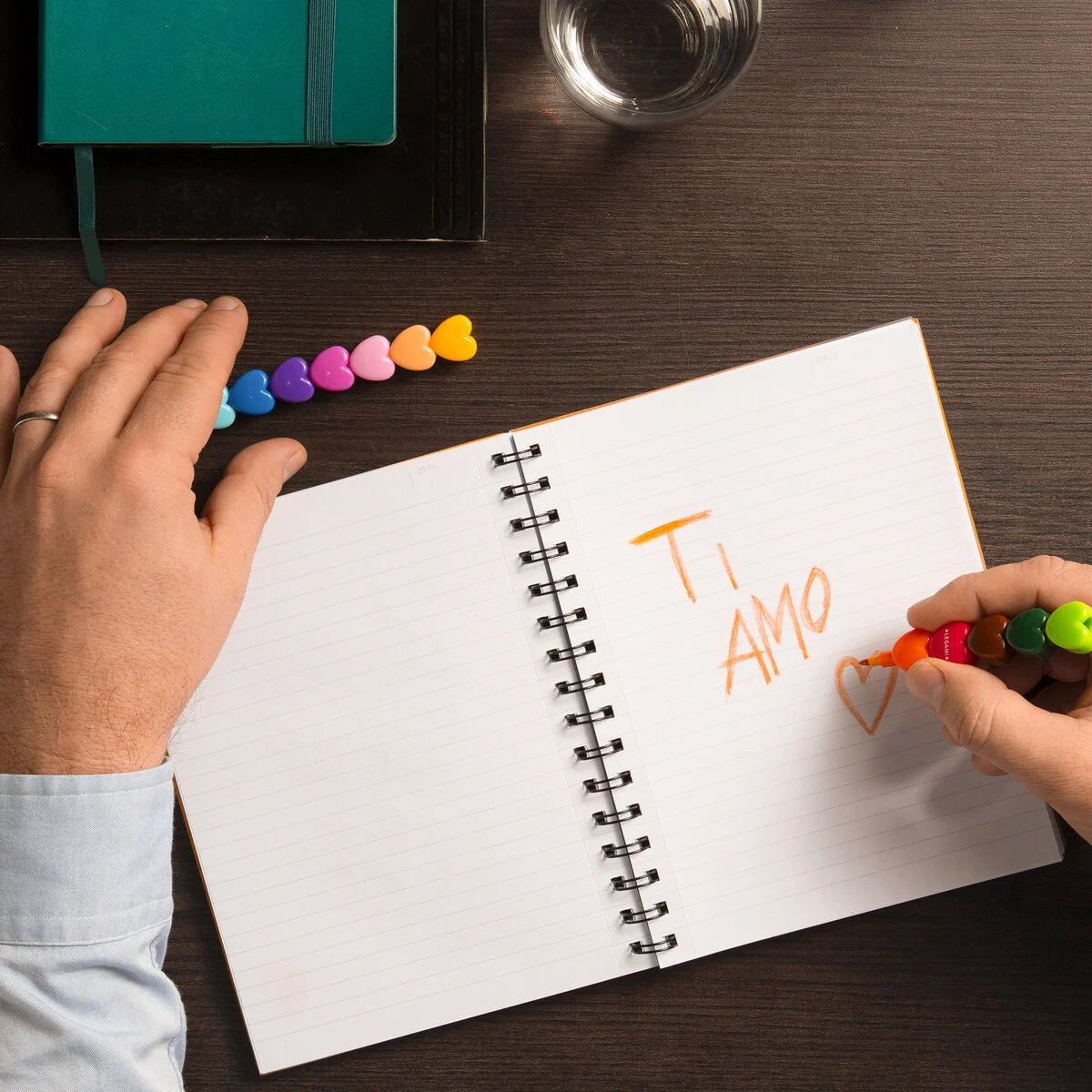 12 Pastelli Impilabili Colorati a Cuore – Linea Dream in Colour Legami