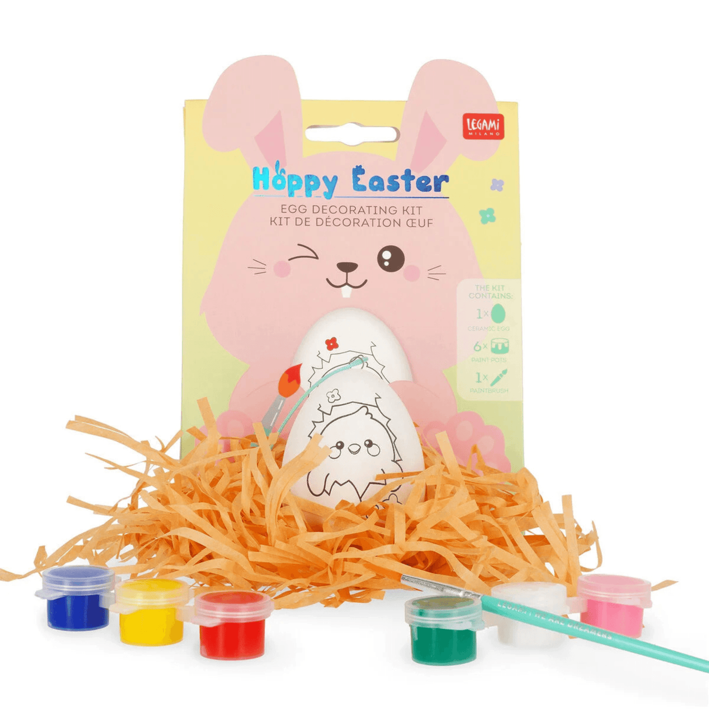 Kit Pasqua Legami Hoppy Easter 2026 Completo — Borsa, Penne Gel, Coniglietti e Kit Uovo