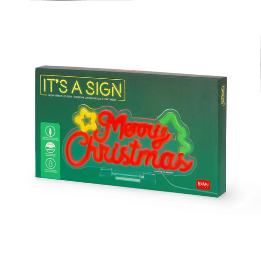 Lampada Led Effetto Neon - Merry Xmas - It's a Sign - Legami Natale