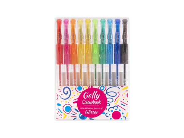 Set 10 penne gel Gelly – Glitter COLOURBOOK