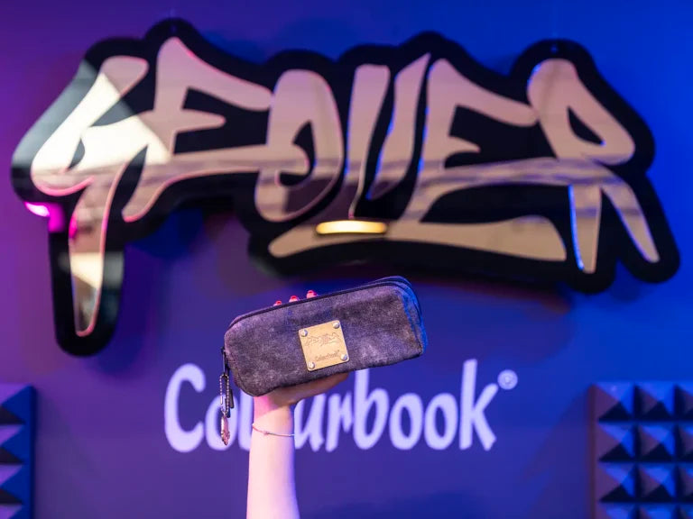 Astuccio due scomparti Black Denim Geolier