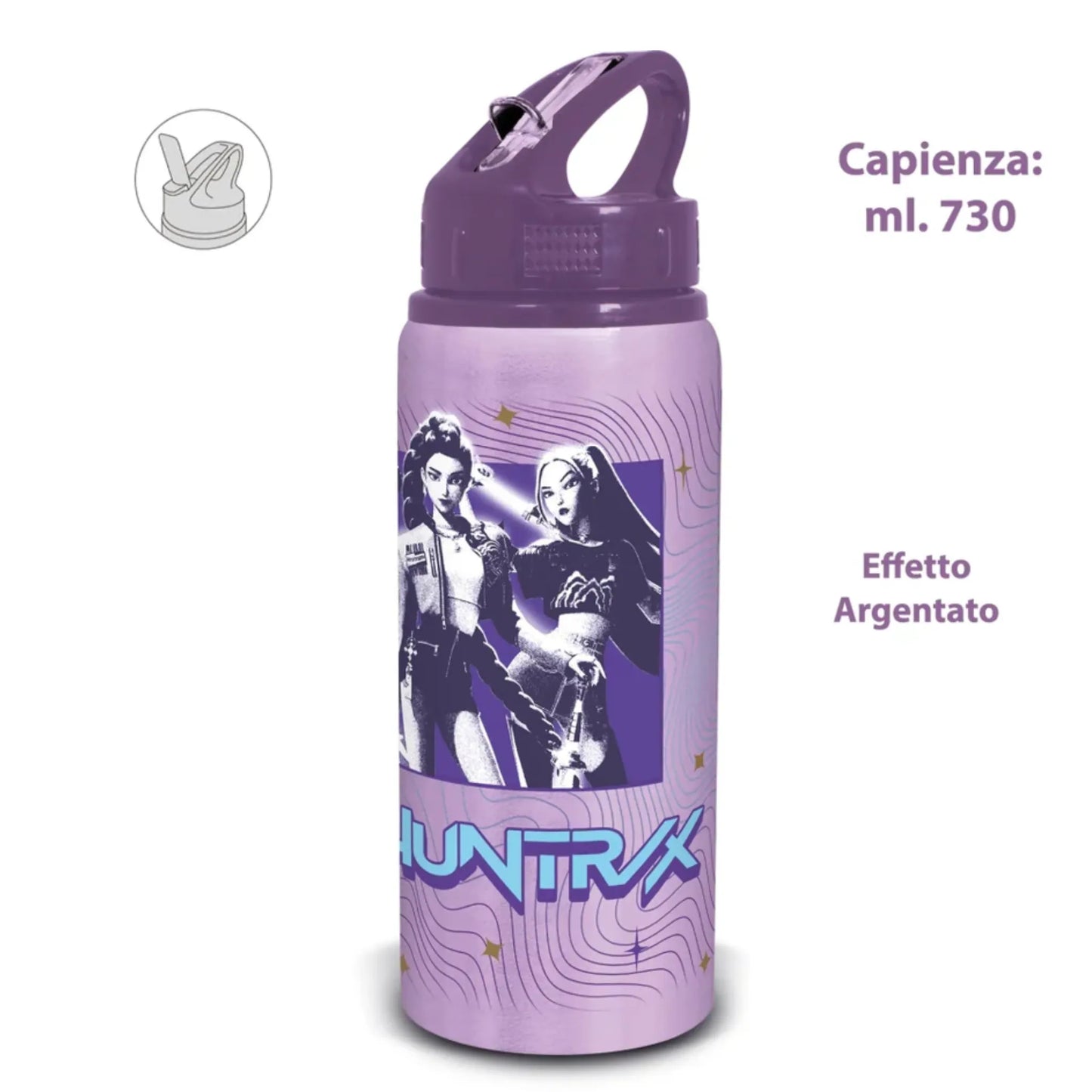 Borraccia Sport K-Pop Demon Hunters Alluminio 730 ml BPA Free Scuola
