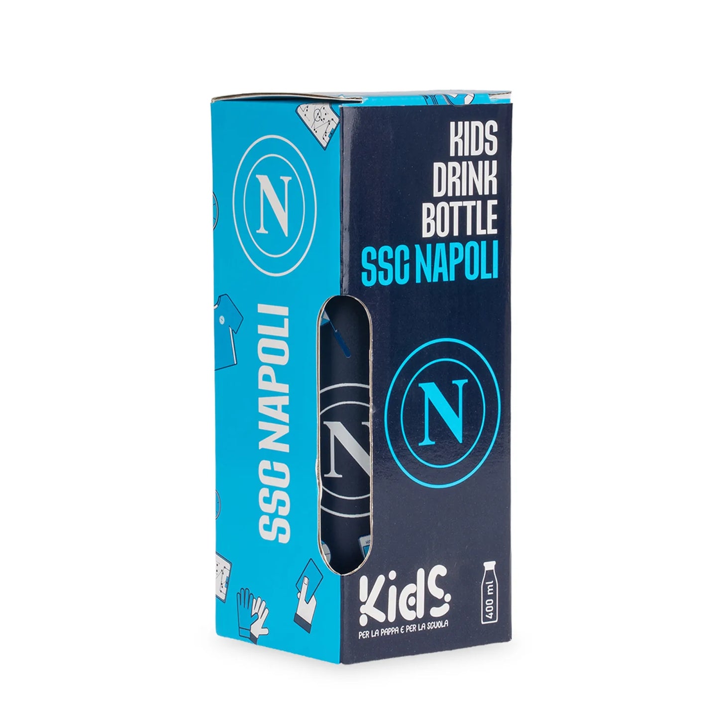 Borraccia Termica Bambini SSC Napoli Kids 400ml con Cannuccia Antigoccia