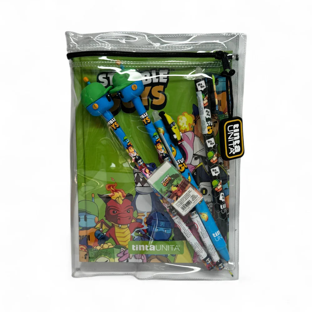 DIARIO SCUOLA 2025/26 STUMBLE GUYS – TINTA UNITA + ACCESSORI