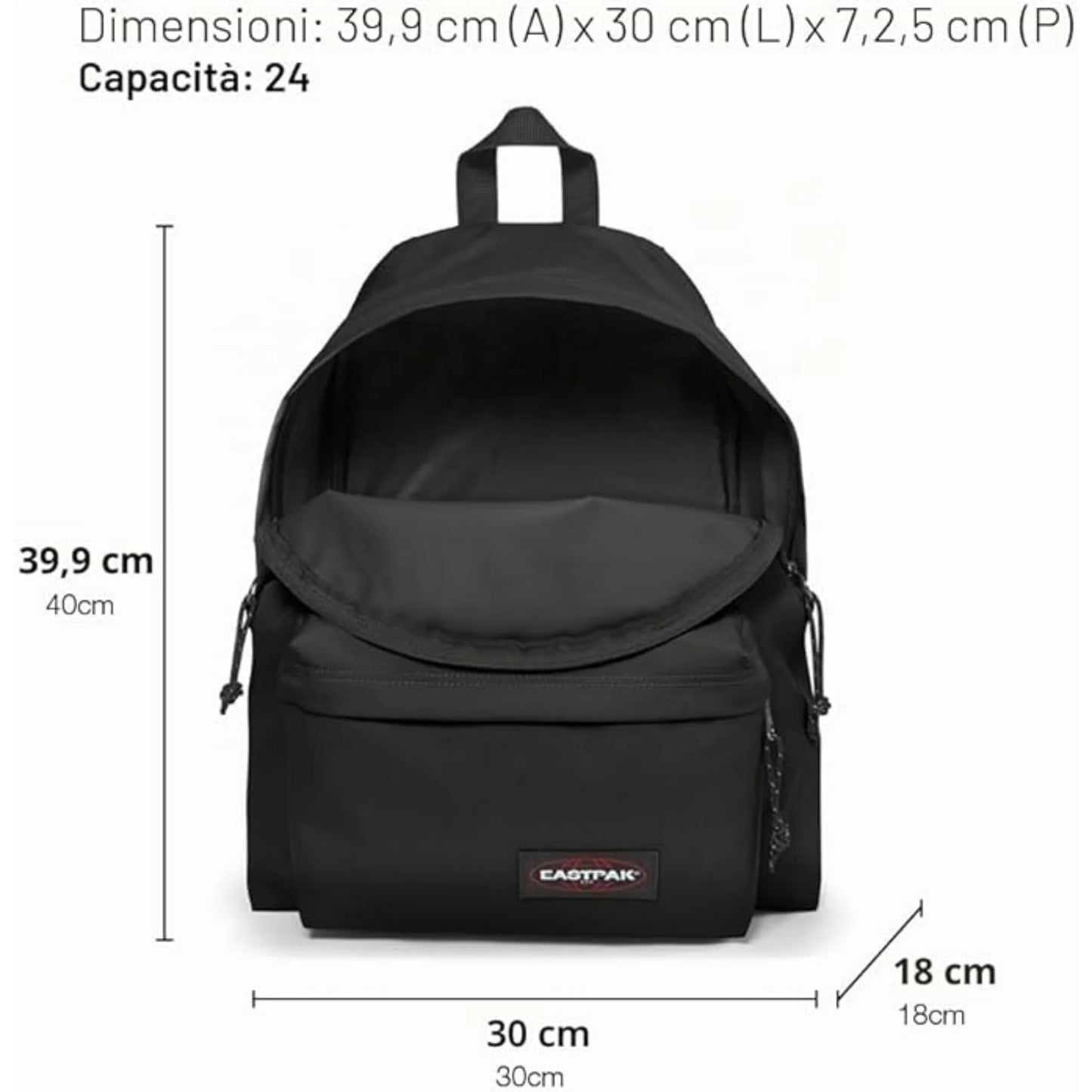 Zaino Eastpak Padded Pak'r Ultra Marine 24 Litri — Idrorepellente Spallacci Imbottiti Garanzia 30 Anni