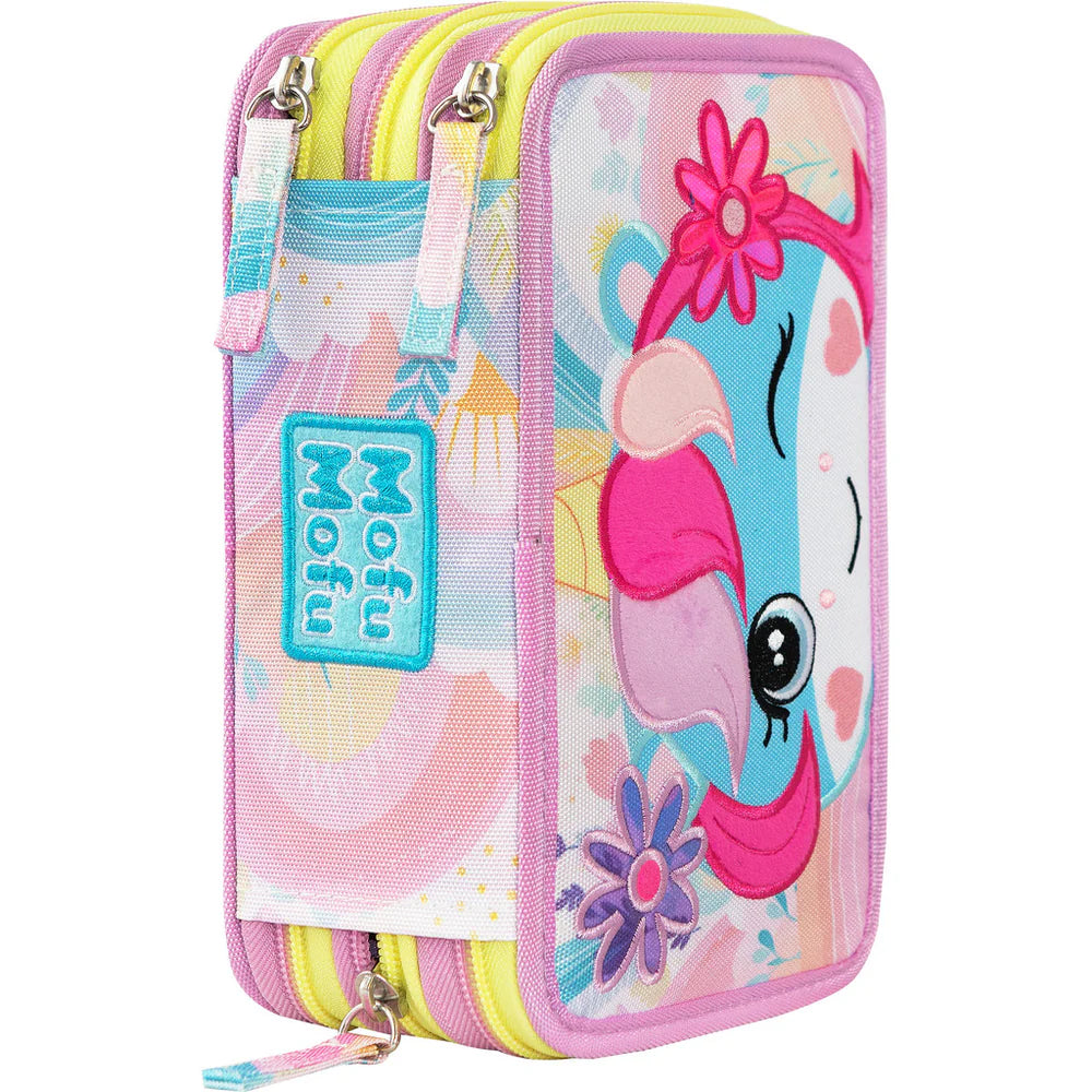 Astuccio 3 Zip Mofu Mofu Lilla