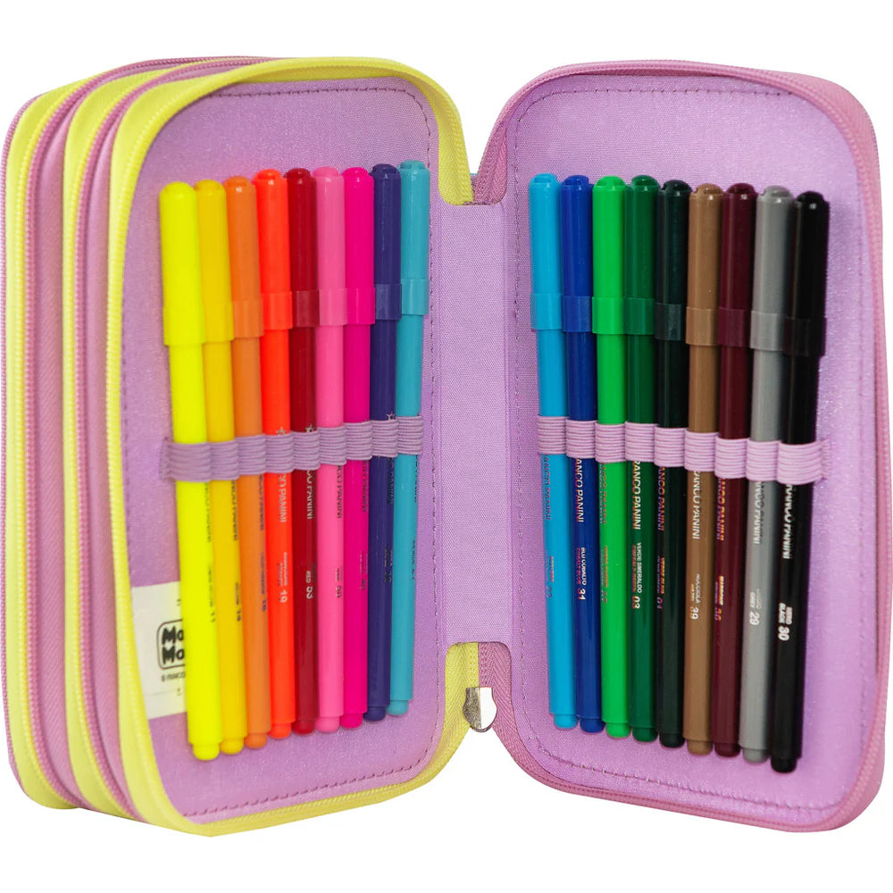Astuccio 3 Zip Mofu Mofu Lilla