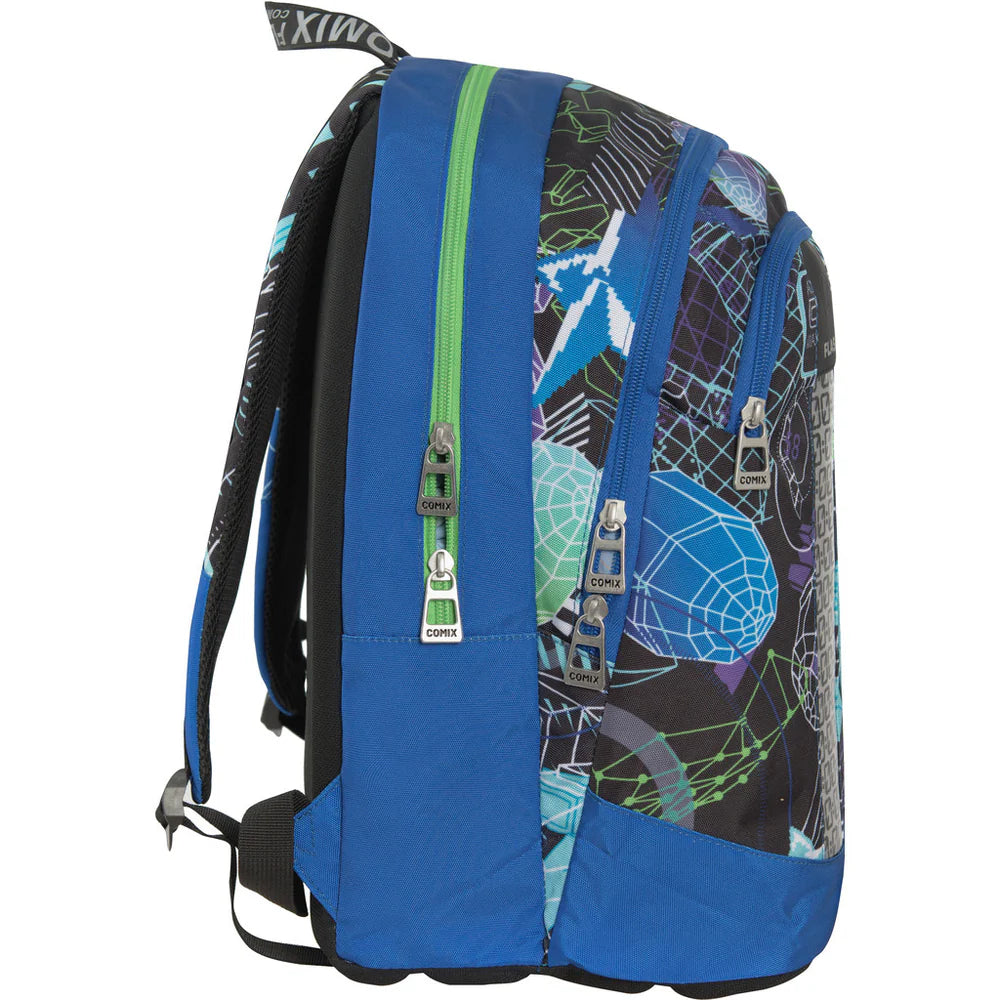 Zaino Organizzato COMIX Flash Viola/Azzurro