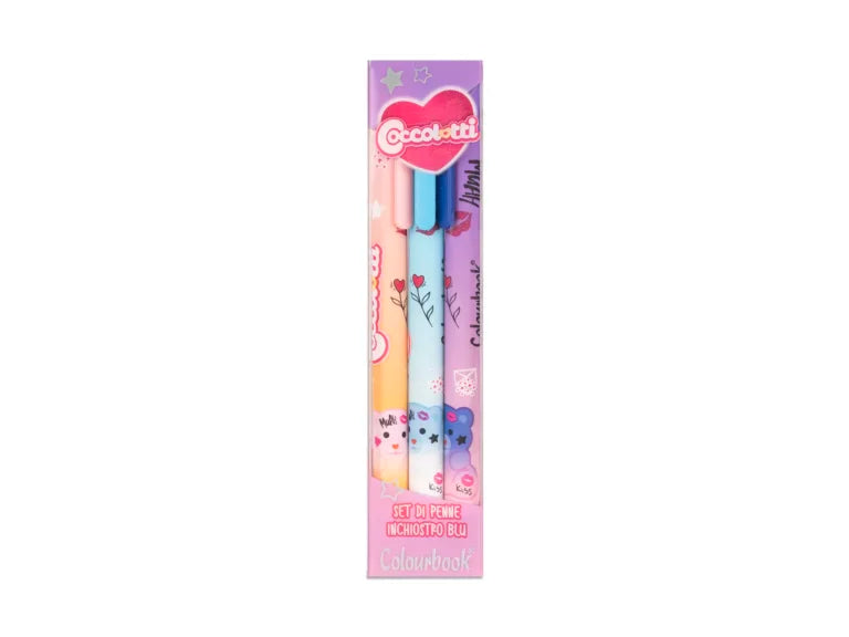 Set 3 penne a sfera Coccolotti Love&Tell