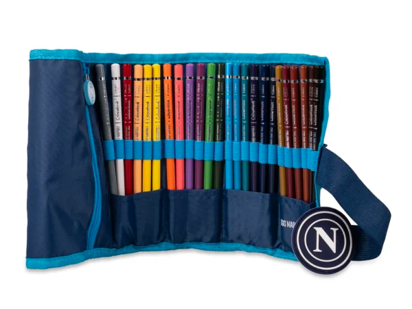 Astuccio portapastelli a rotolo SSC Napoli – 24 pastelli