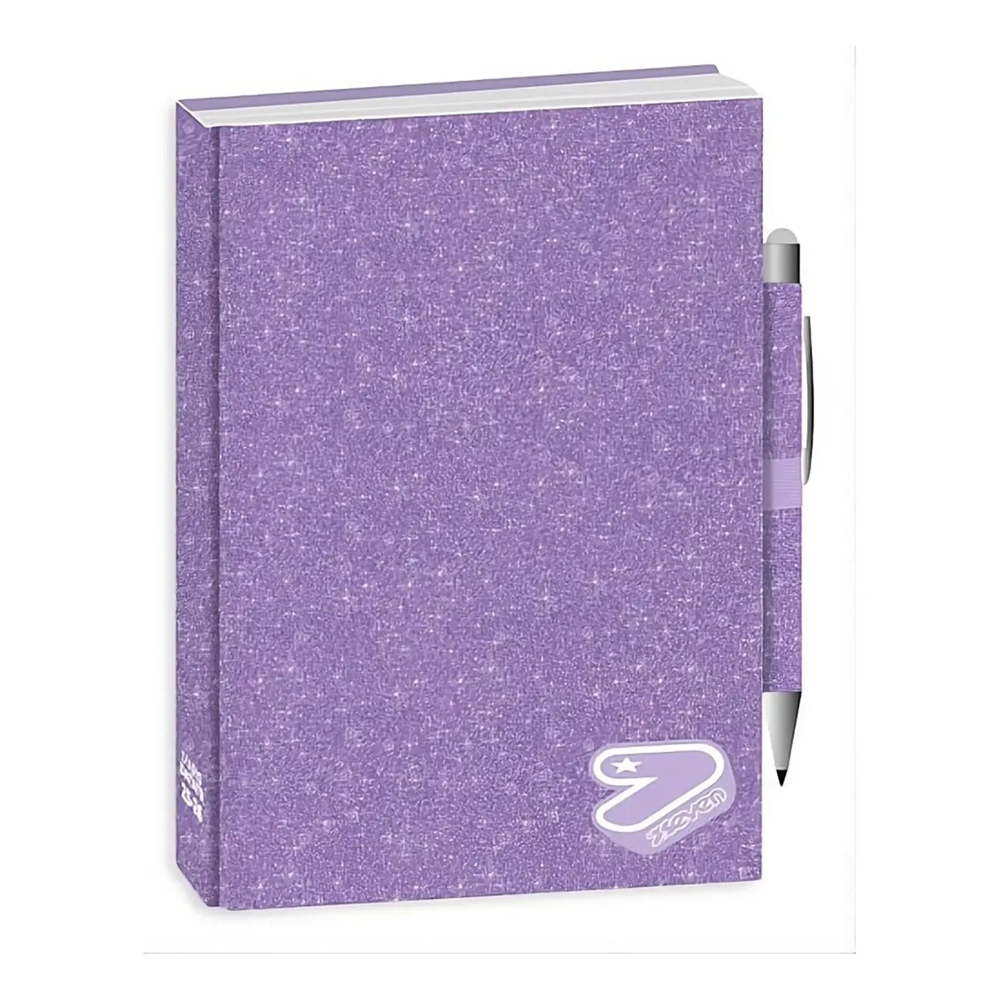 Diario Seven The Double 2026-27 Glitter 12 Mesi Datato | Nero Rosa Lilla
