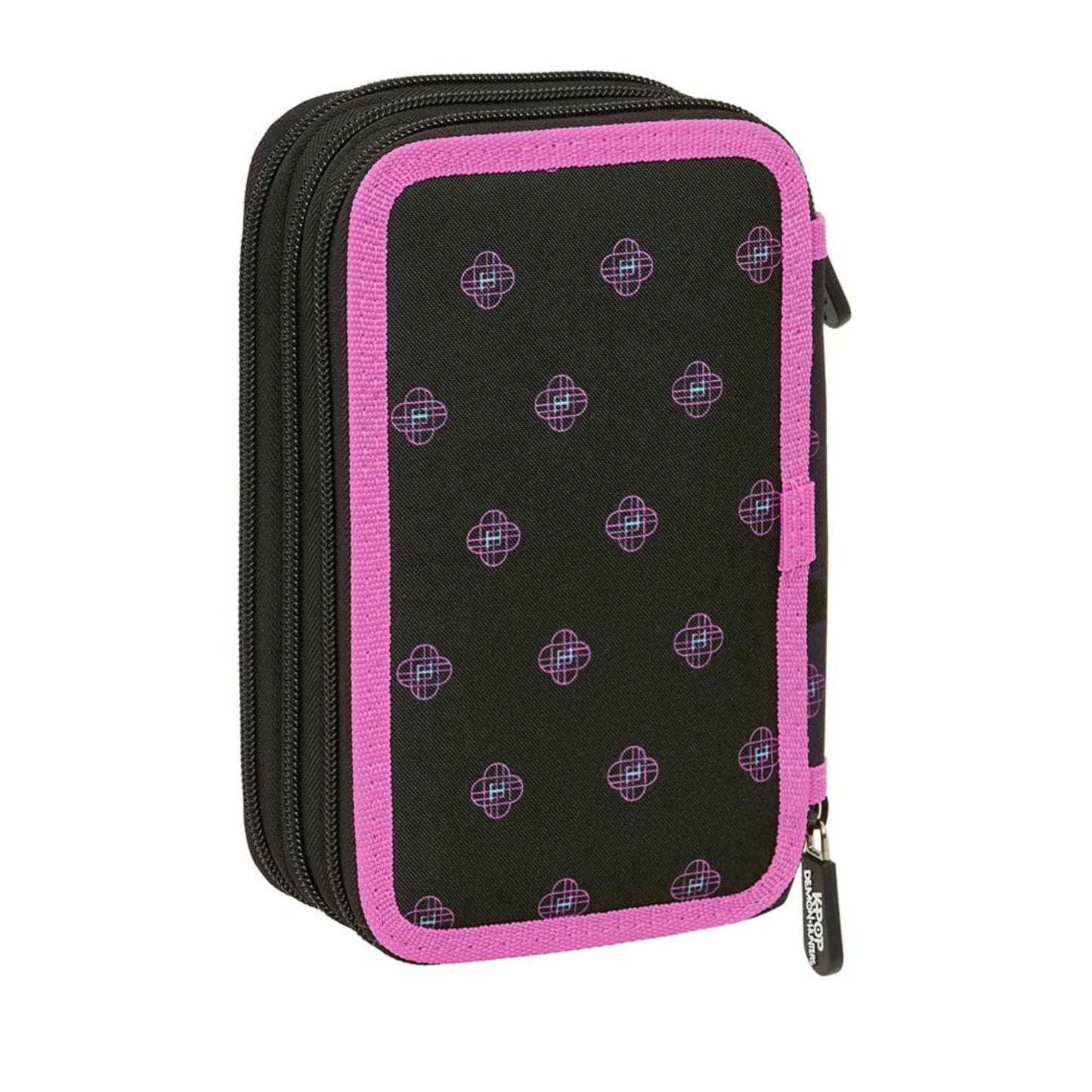 Astuccio 3 Zip Safta K-Pop Demon Hunters Huntrix Nero con 37 Accessori — Licenza Ufficiale Netflix 2026