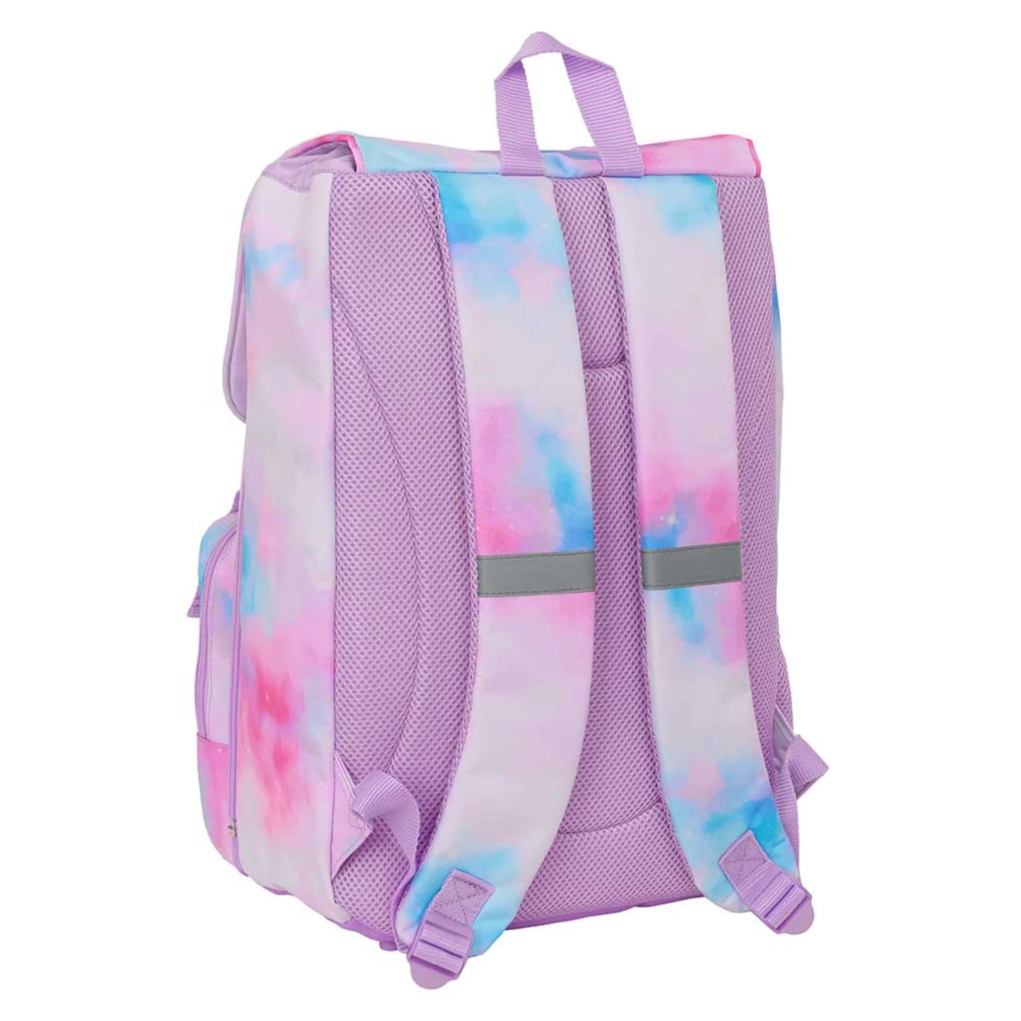 Zaino Scuola Safta K-Pop Demon Hunters Artist Lilla Estensibile 17,5L — Tie-Dye Pastel Licenza Ufficiale Netflix 2026