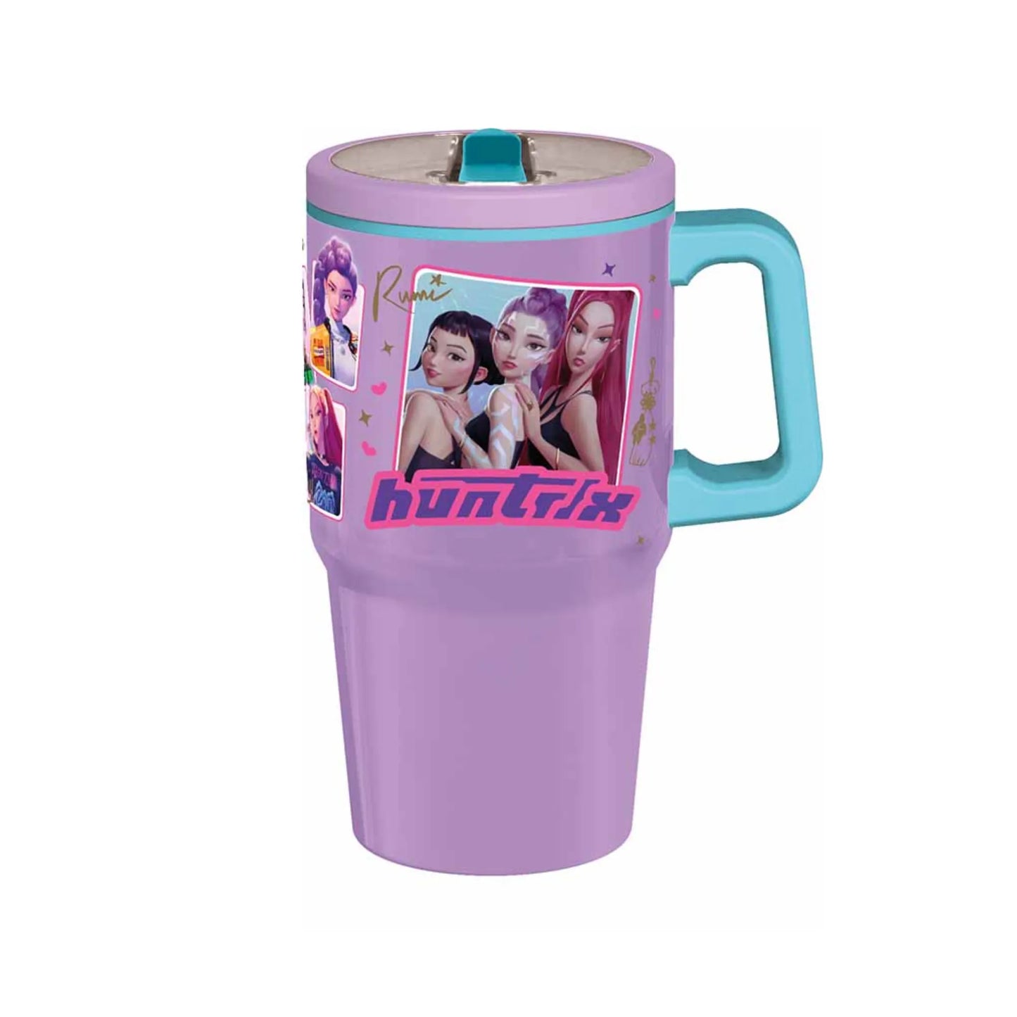 Tazza Termica K-Pop Demon Hunters 640 ml con Cannuccia Borraccia Termica