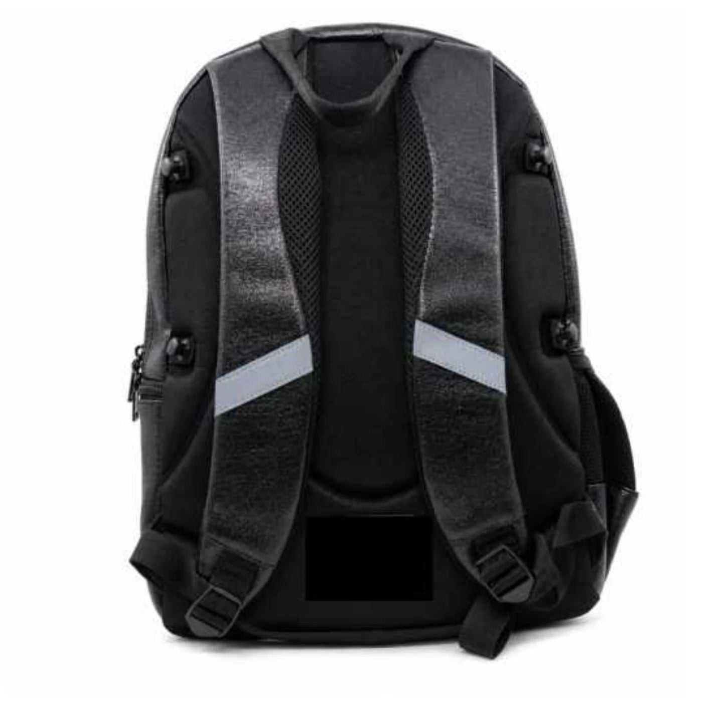 Zaino Scuola Tinta Unita Dream Cross Glamour Nero 28L — Effetto Glitter PU Luxury Cross System 3 Scomparti 2026/2027