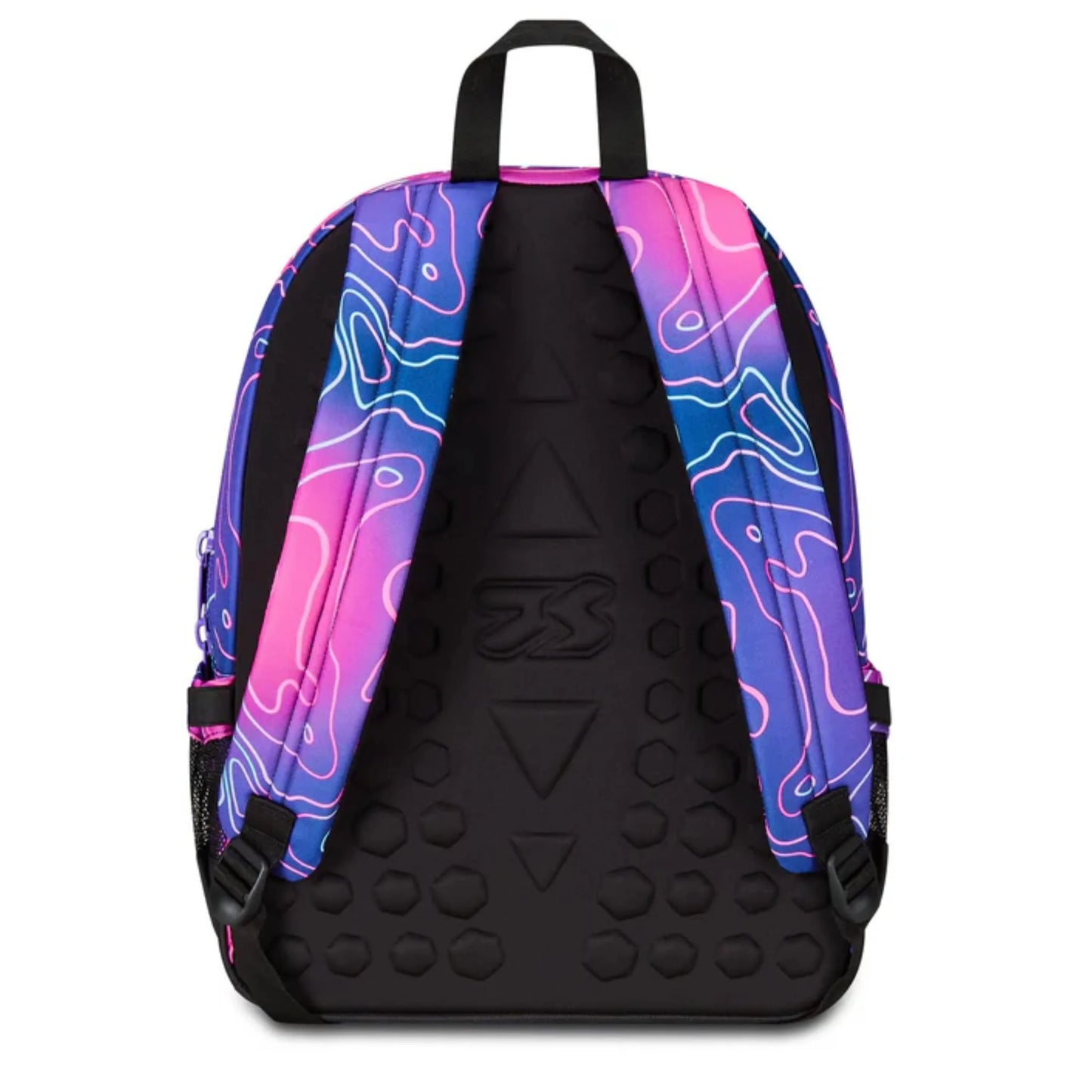 Zaino Seven Freethink Girl Mapset Fantasia Topografica Neon Doppio Scomparto con USB Plug e Tasca PC