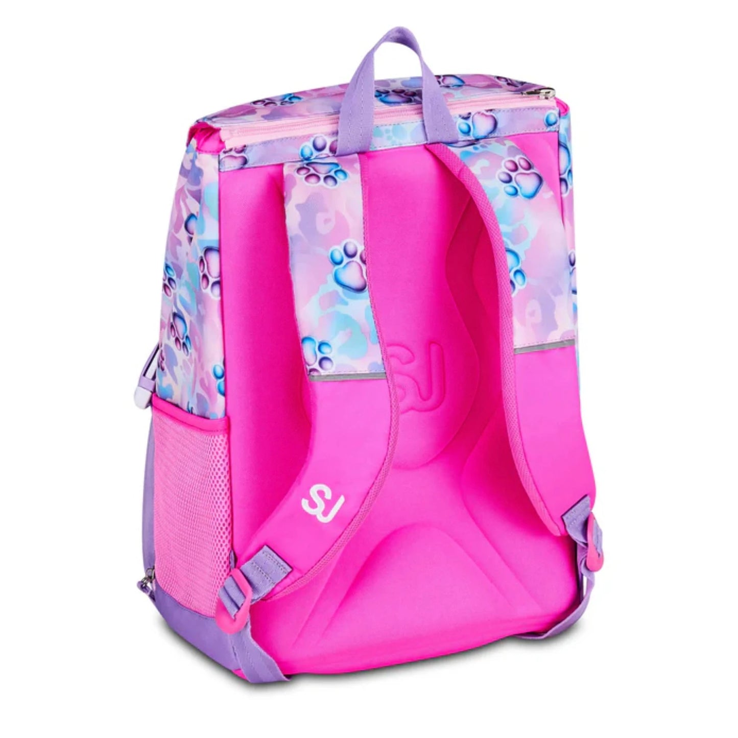 Zaino SJ Gang Estensibile Big Glowcat con Gattino Luminoso Touch Cambia Colore Fantasia Paws Rainbow Viola Rosa