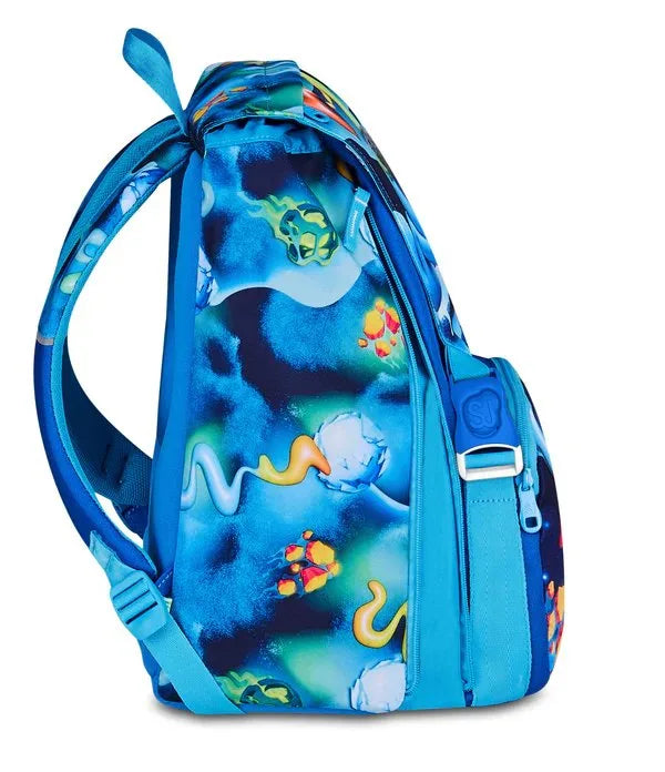 Zaino SJ Gang Estensibile Big Space Ride con Ali a Scomparsa e Astronauta 3D Fantasia Spaziale Blu