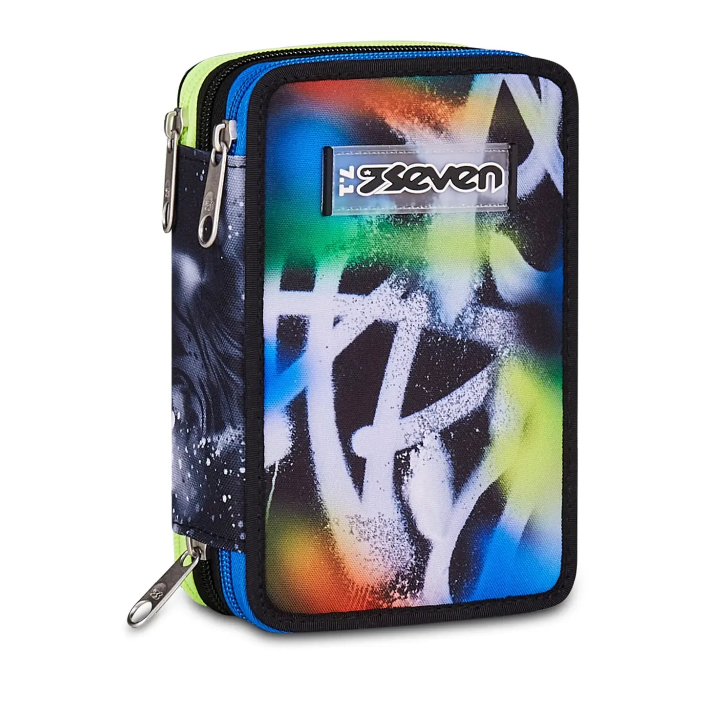 Astuccio 3 Zip Seven Buzzy Note Boy Corredo Completo 45 Pezzi Scuola