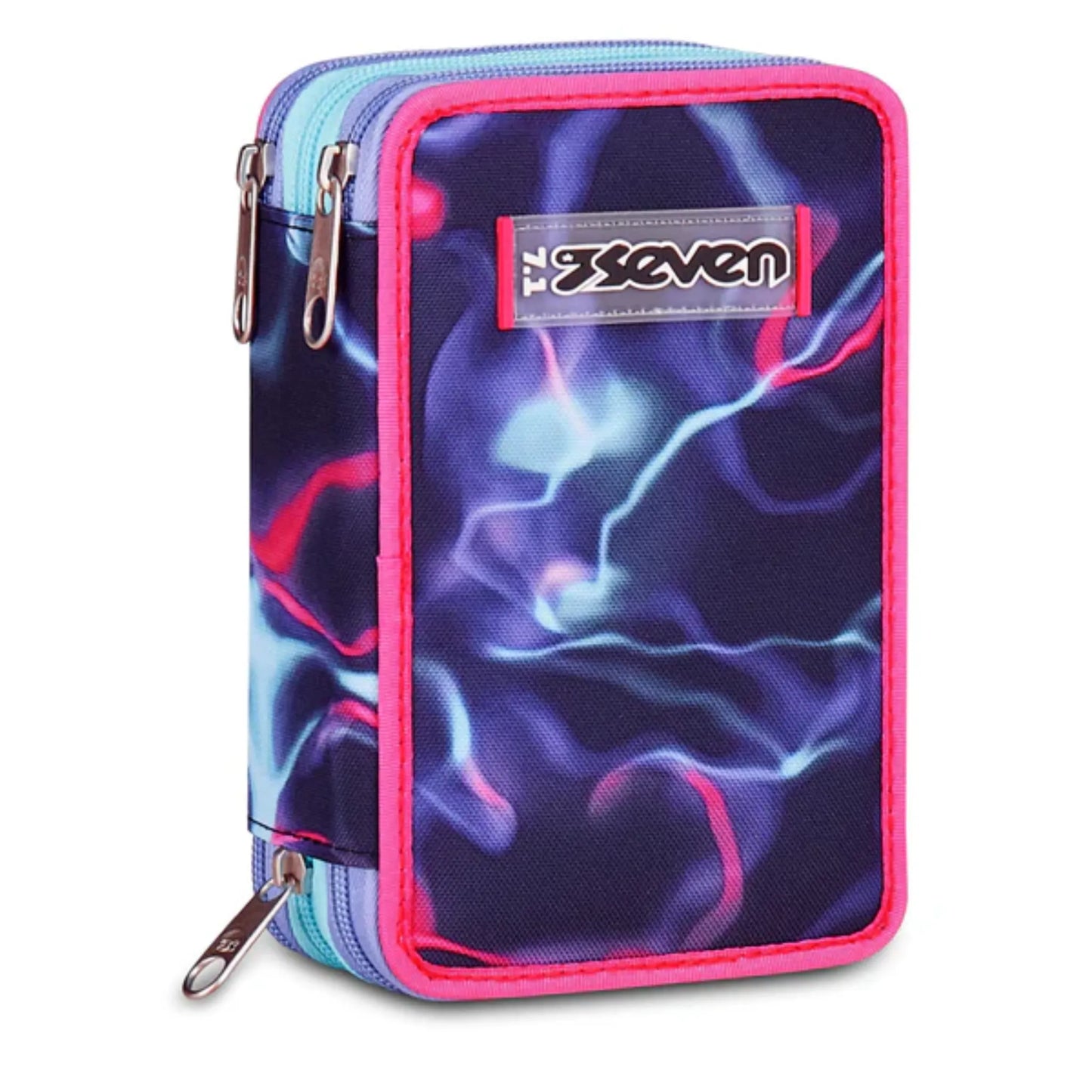 Astuccio 3 Zip Seven Electricvibe Girl Corredo Completo 45 Pezzi Scuola