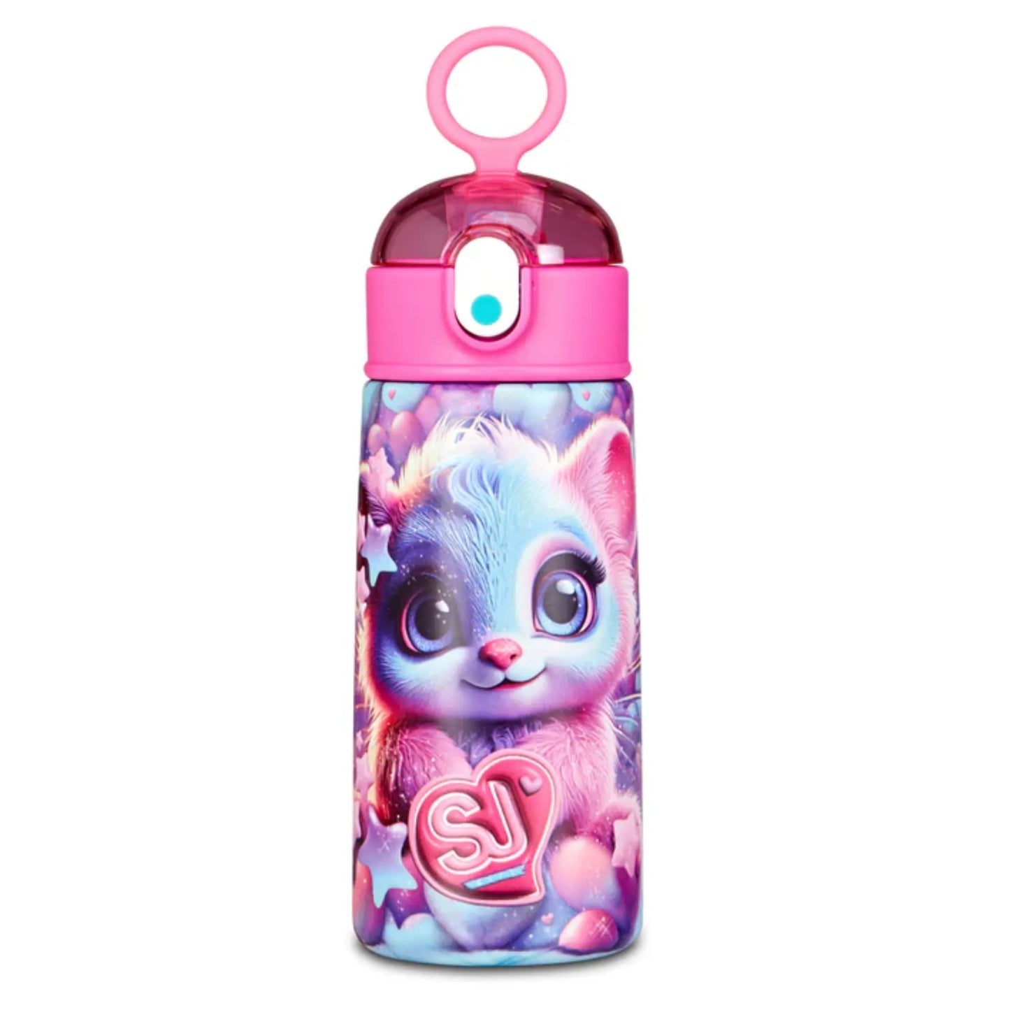 Borraccia Termica SJ Gang Animali Girl 460 ml Acciaio Inox 304 con Cannuccia