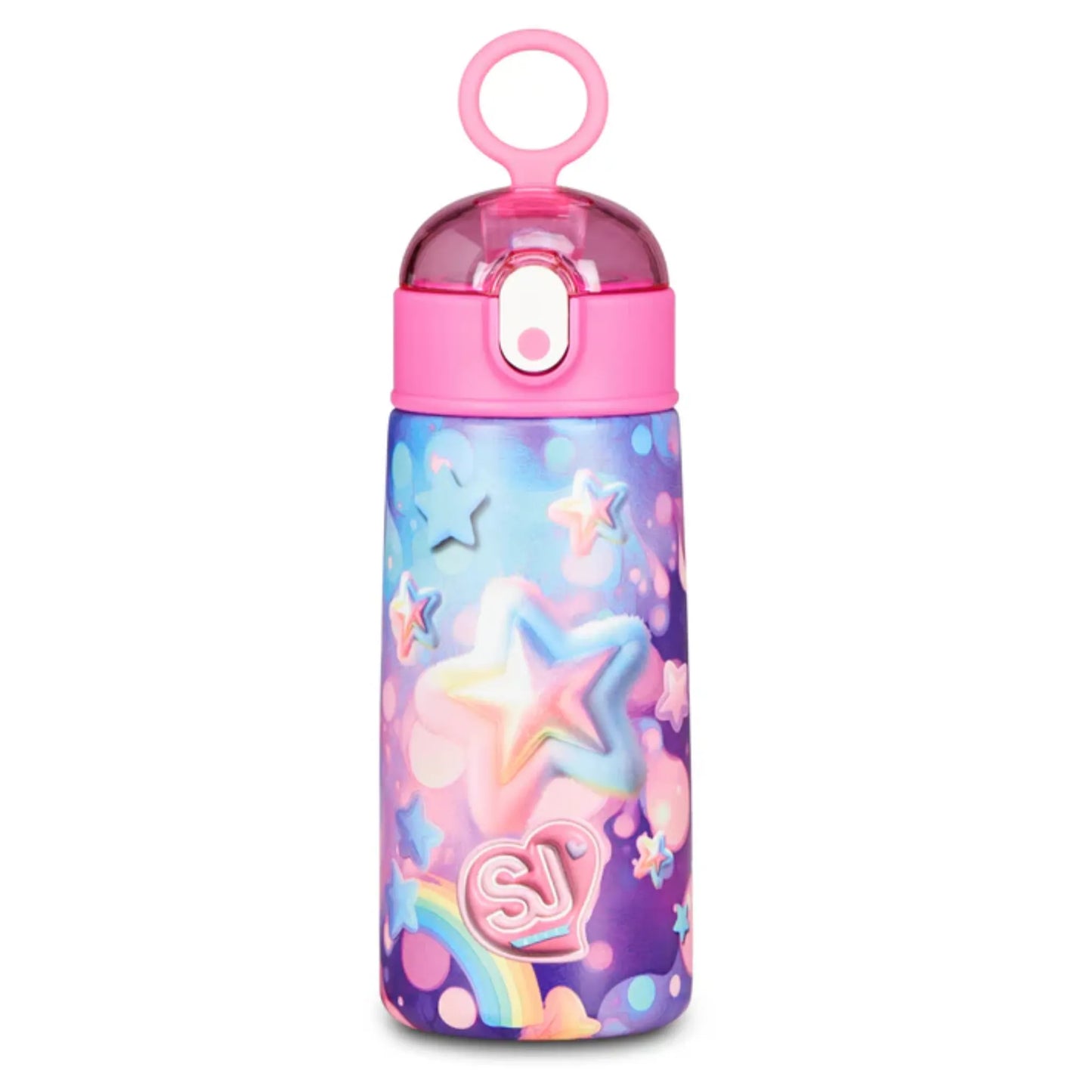 Borraccia Termica SJ Gang Girl Stelle 460 ml Acciaio Inox 304 con Cannuccia