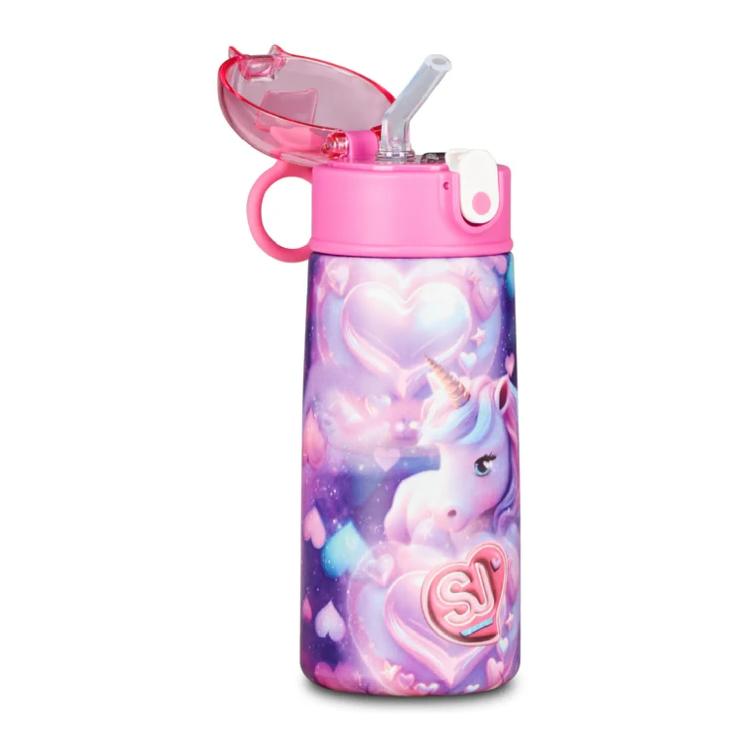 Borraccia Termica SJ Gang Unicorno 460 ml Acciaio Inox 304 con Cannuccia