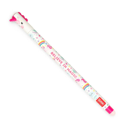 Penna Gel Cancellabile Unicorno Legami – Believe in Magic | Rosa 0,7 mm