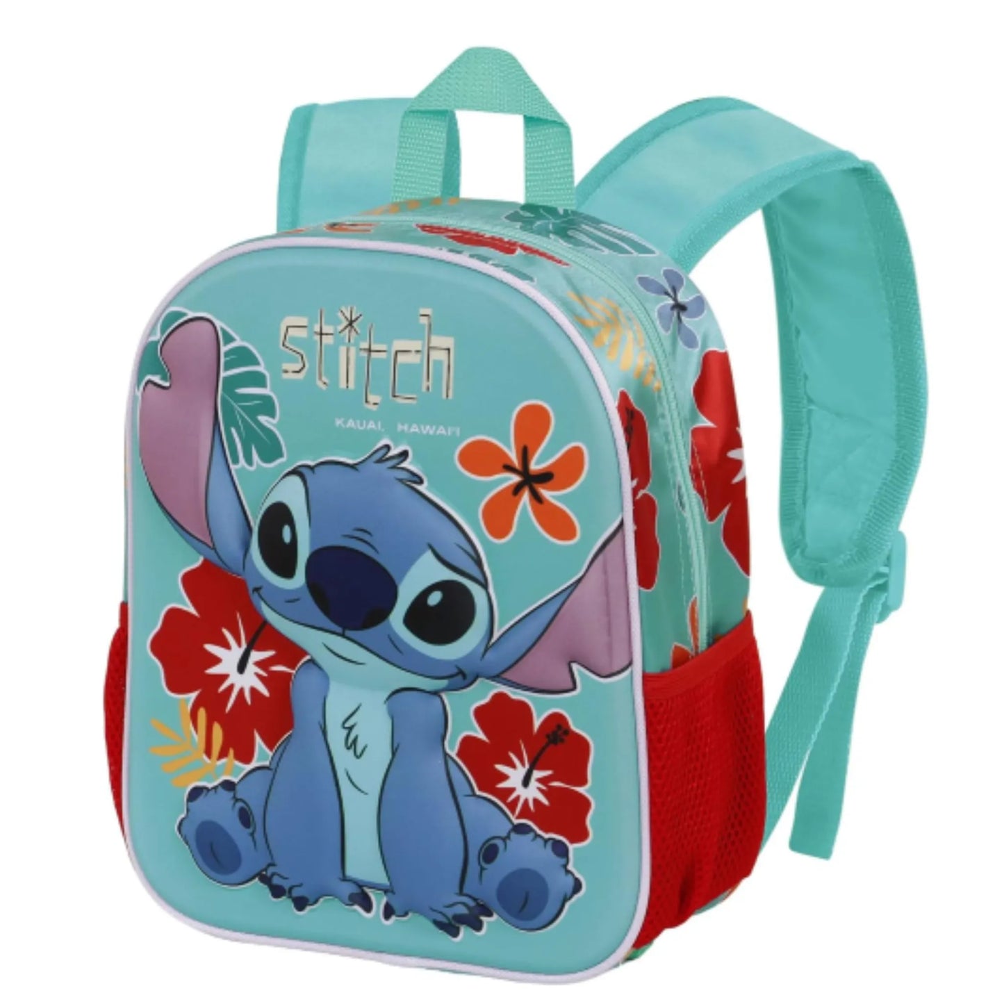 Zaino Asilo 3D Stitch Disney Elite Tropic 31 cm con Schienale Imbottito