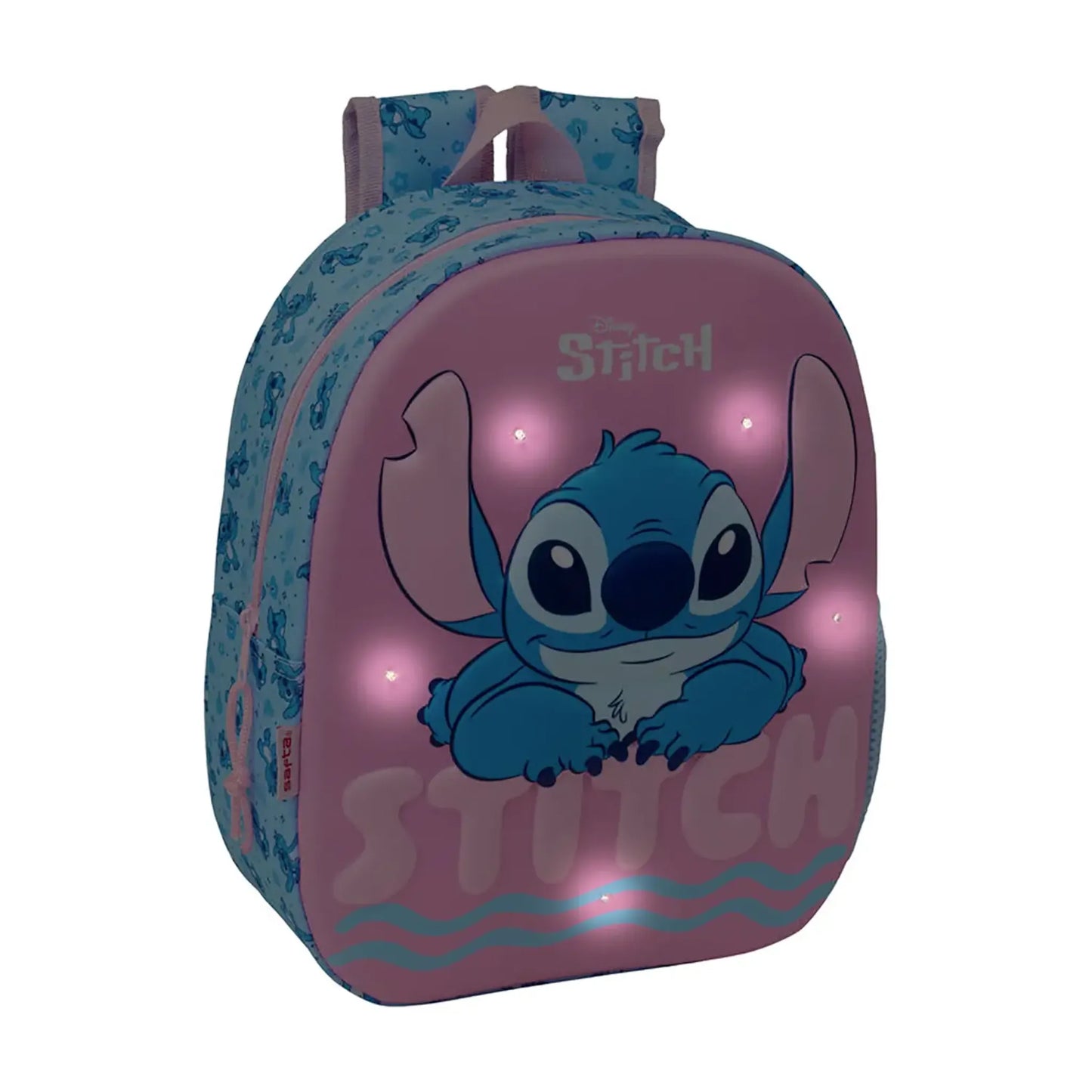 Zaino Asilo Stitch 3D LED Disney 33 cm con Luci Originale
