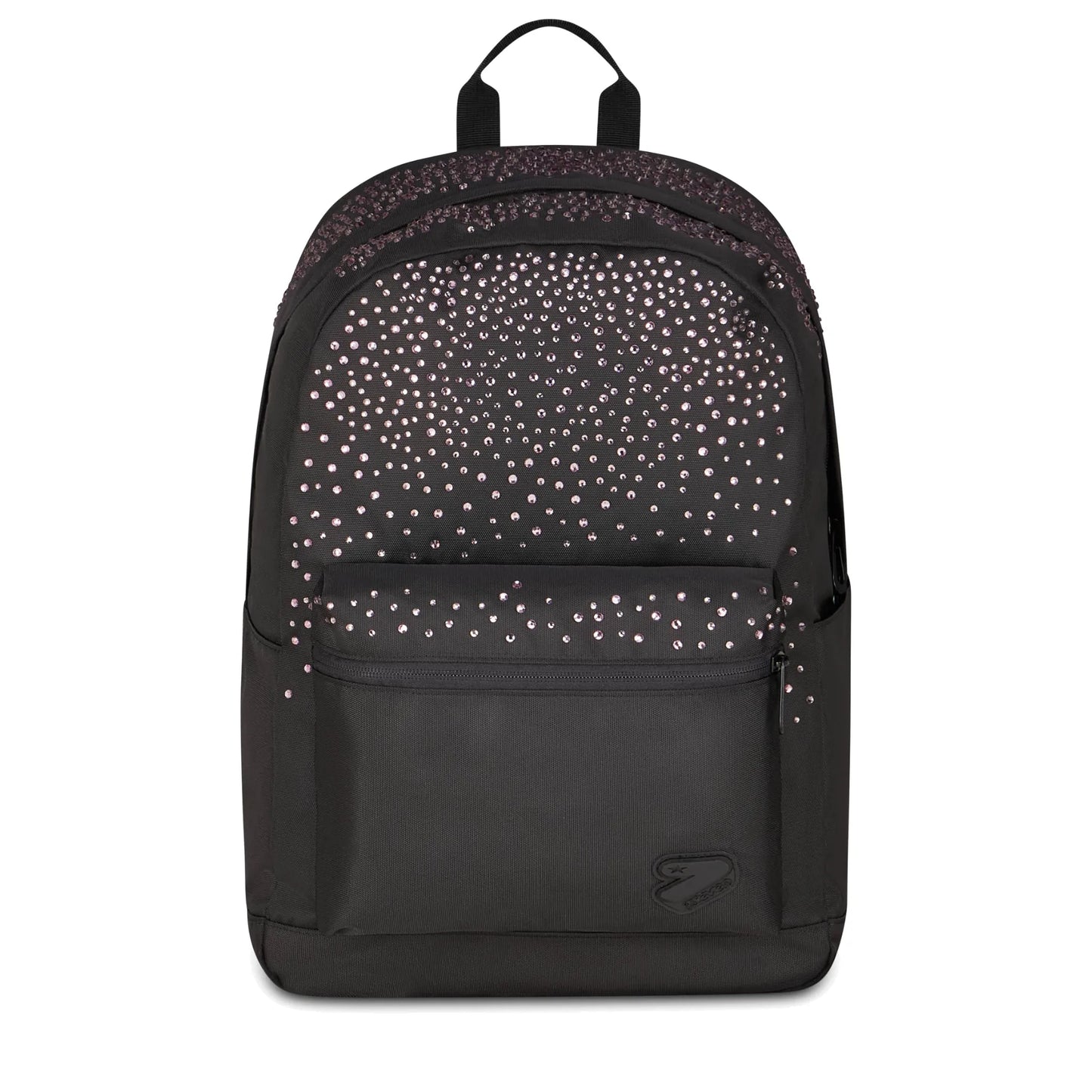 Zaino Seven Round Americano GLITZYCUTE Nero Strass Rosa 26L Porta PC Scuola