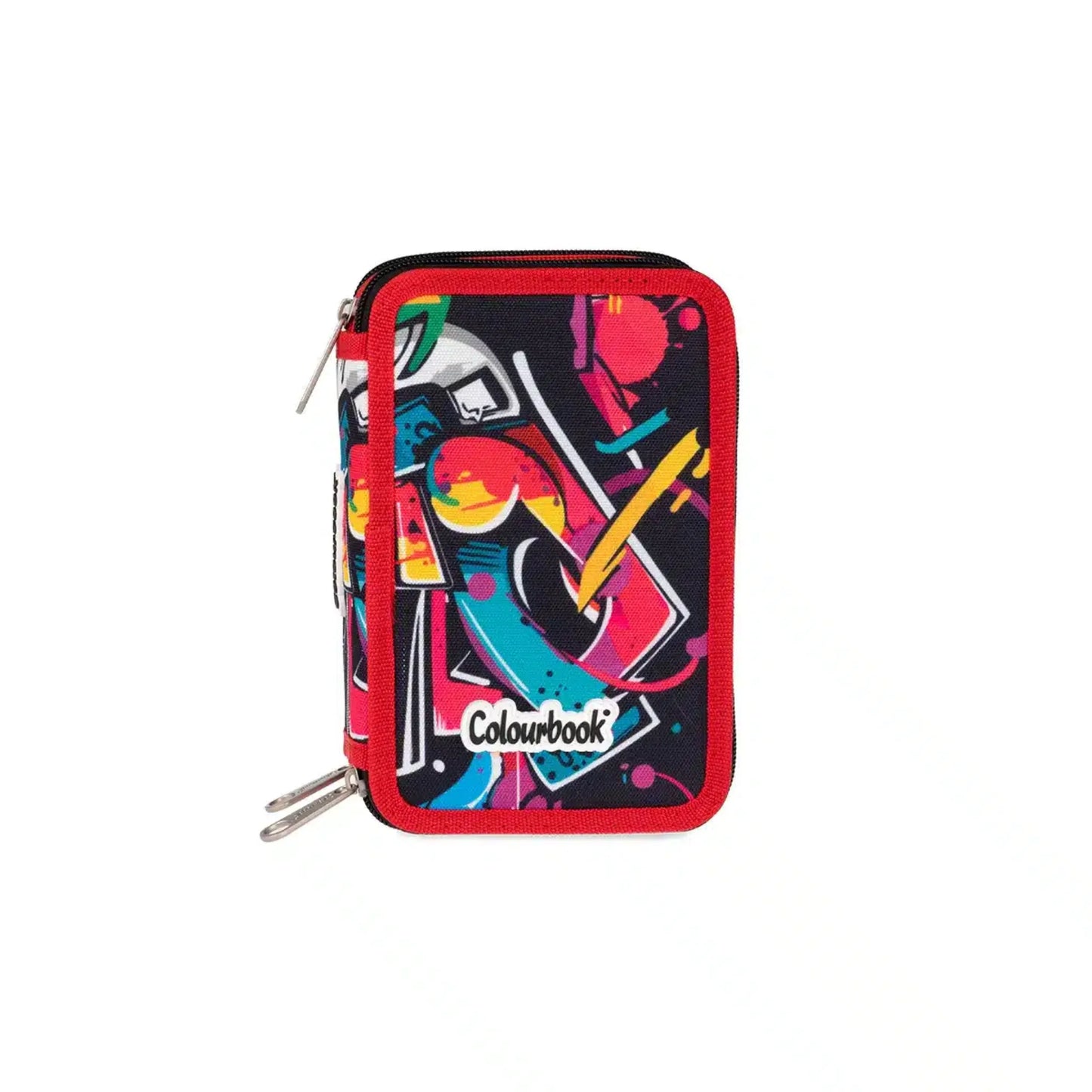 Astuccio 3 Zip Colourbook Urban Wave Completo con Accessori Scuola Urban Pop Street Vivid Back to School