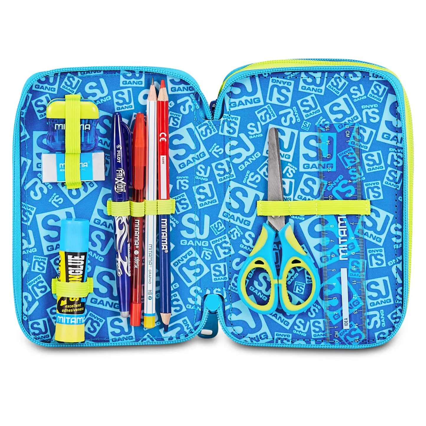 Astuccio 3 Zip SJ Gang Glowgame 3D Corredo 45 Pezzi Originale