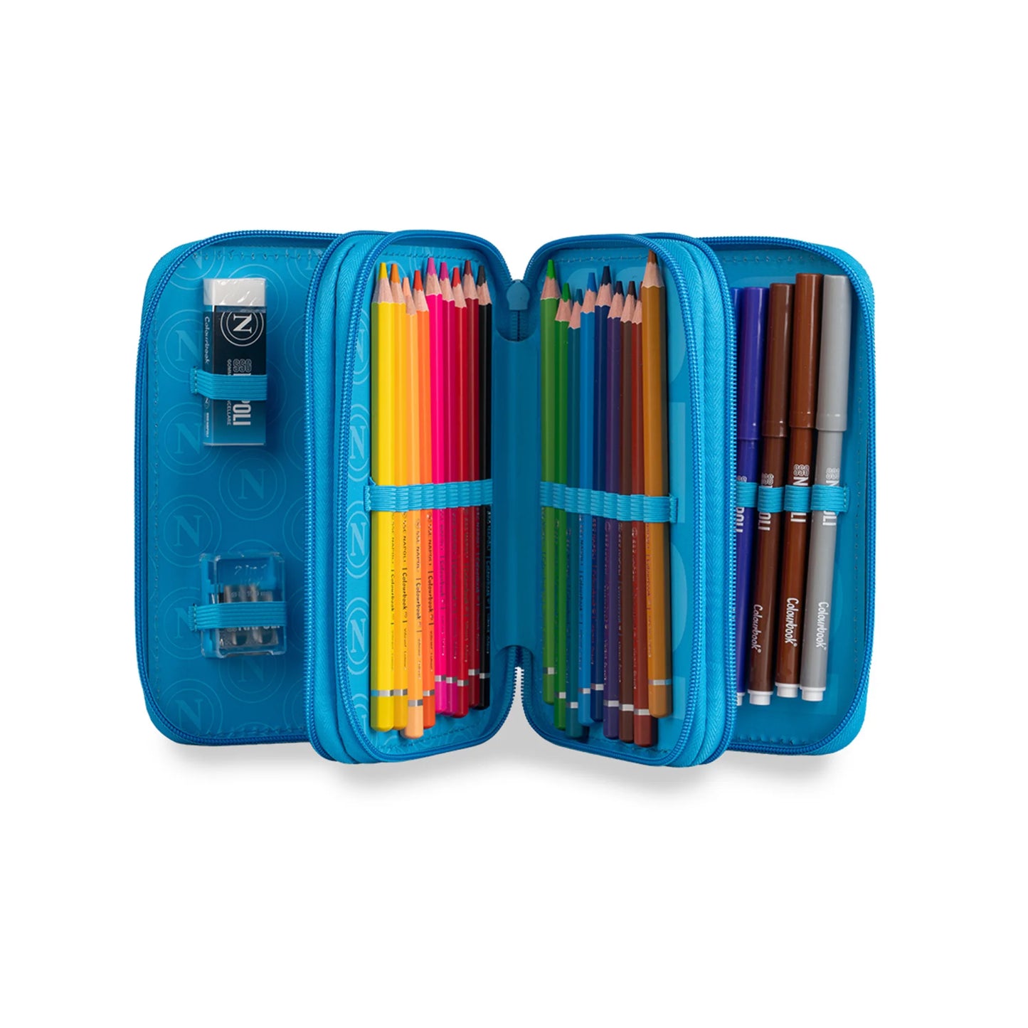 Astuccio 3 Zip SSC Napoli Completo - Nuovo Modello 2026/2027 Colourbook Ufficiale