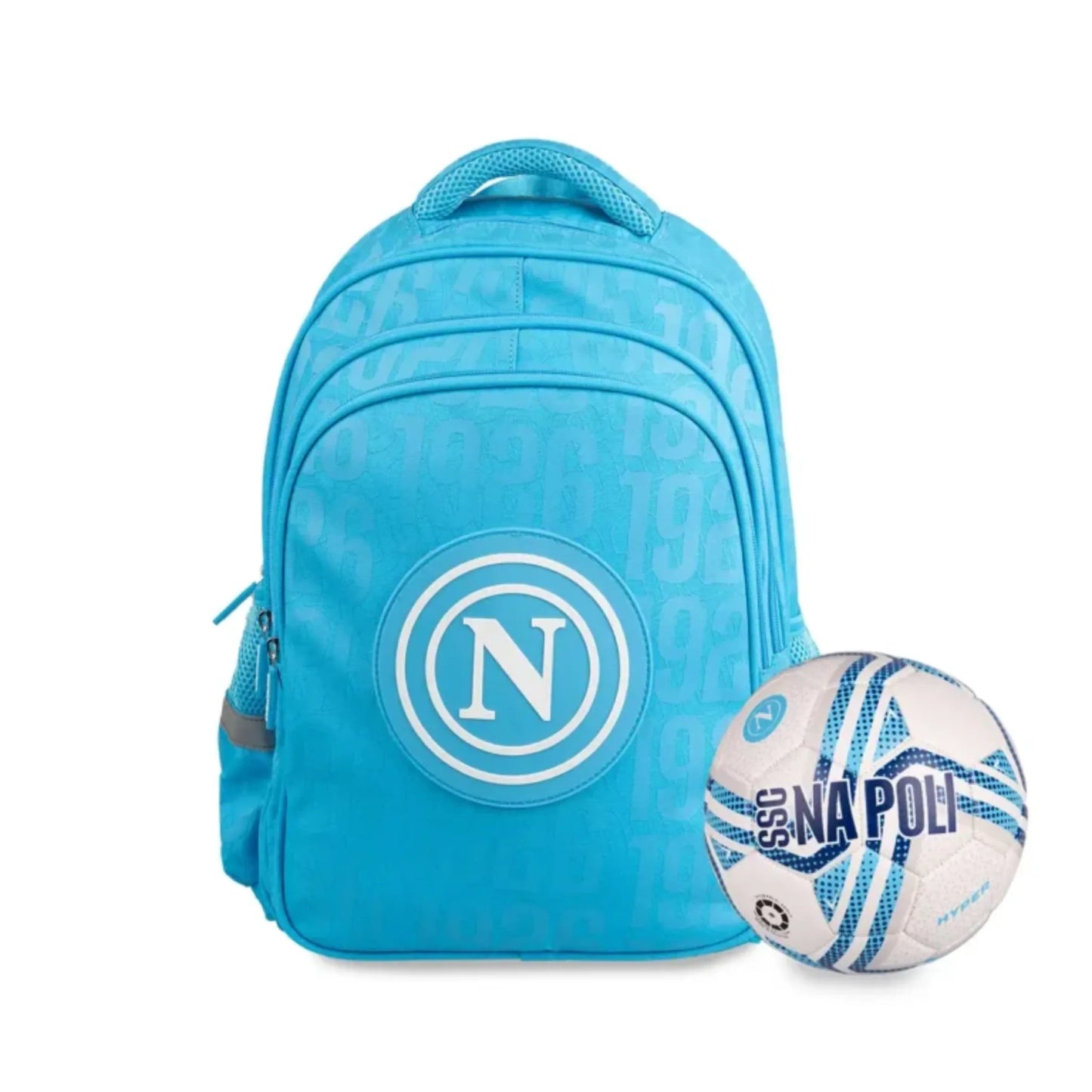 Zaino Scuola SSC Napoli 30L con Pallone Omaggio - Nuovo Modello 2026/2027 Colourbook Ufficiale