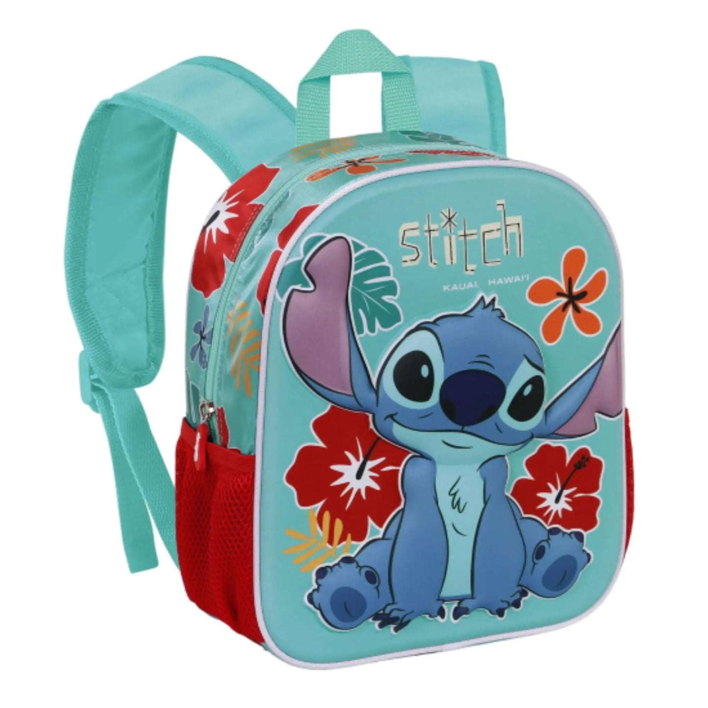 Zaino Asilo 3D Stitch Disney Elite Tropic 31 cm con Schienale Imbottito