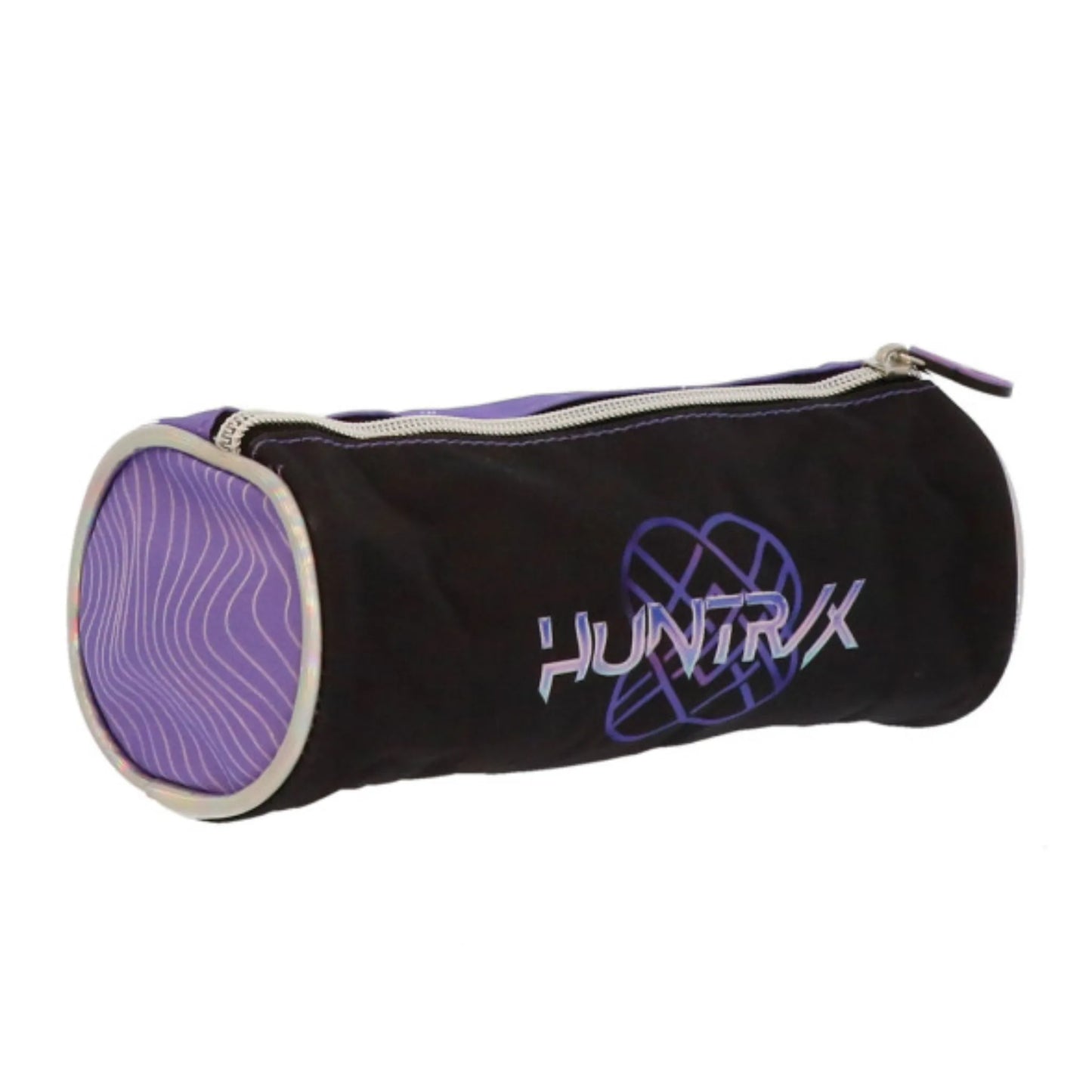 Astuccio Rotondo K-Pop Demon Hunters Viola 22 cm Originale con Zip
