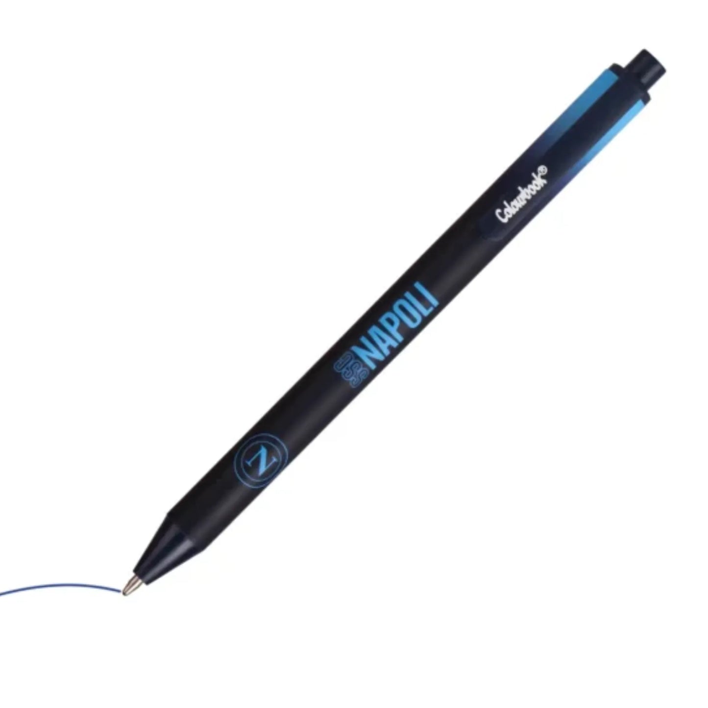 Set 3 Penne a Sfera SSC Napoli a Scatto Inchiostro Blu - Colourbook Ufficiale