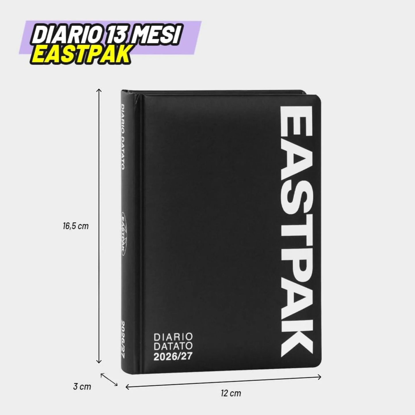Diario Eastpak 13 Mesi 2026-27 Copertina Imbottita | Blu Rosa Nero Lilla