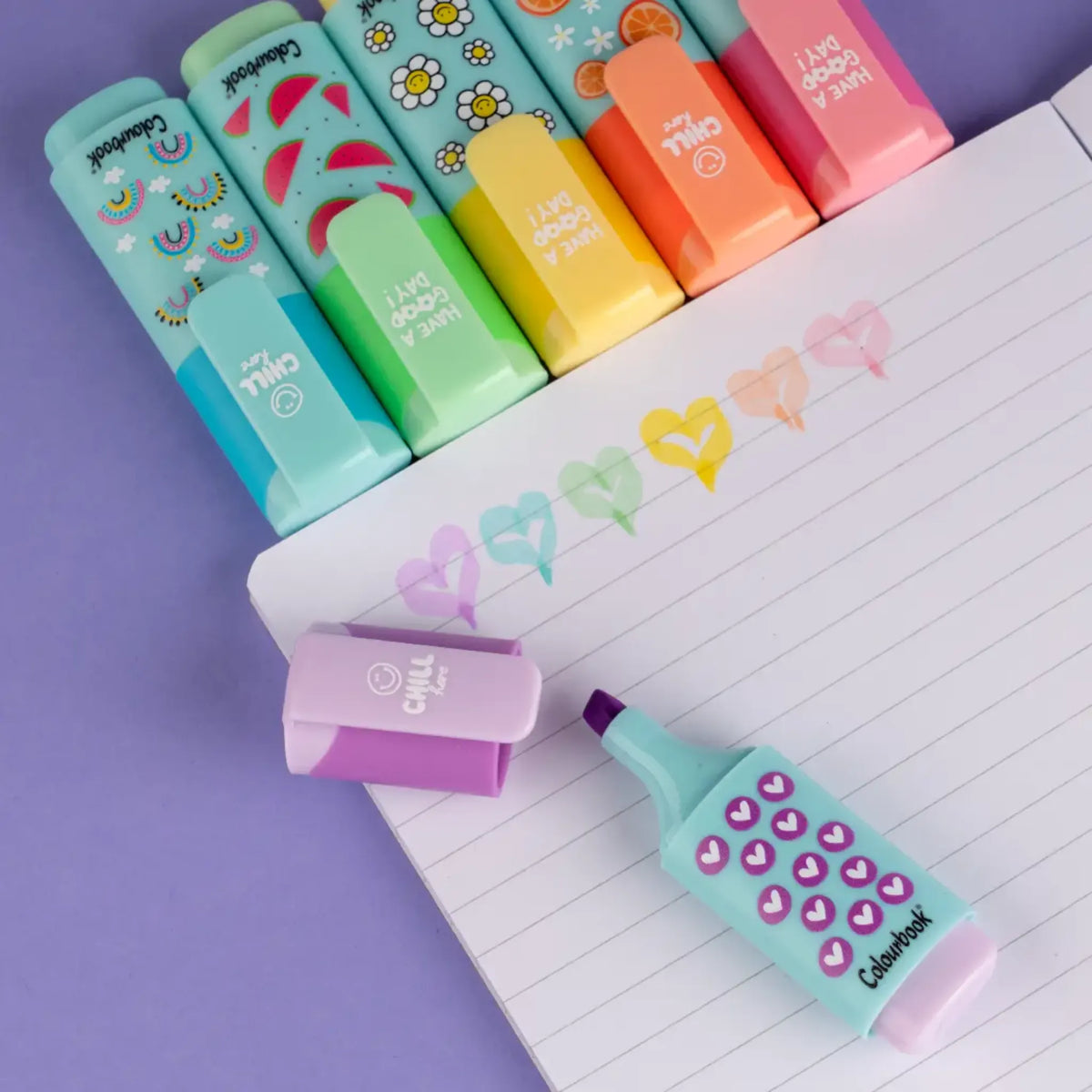 Set 6 Mini Evidenziatori Pastello Colourbook Highlight Me