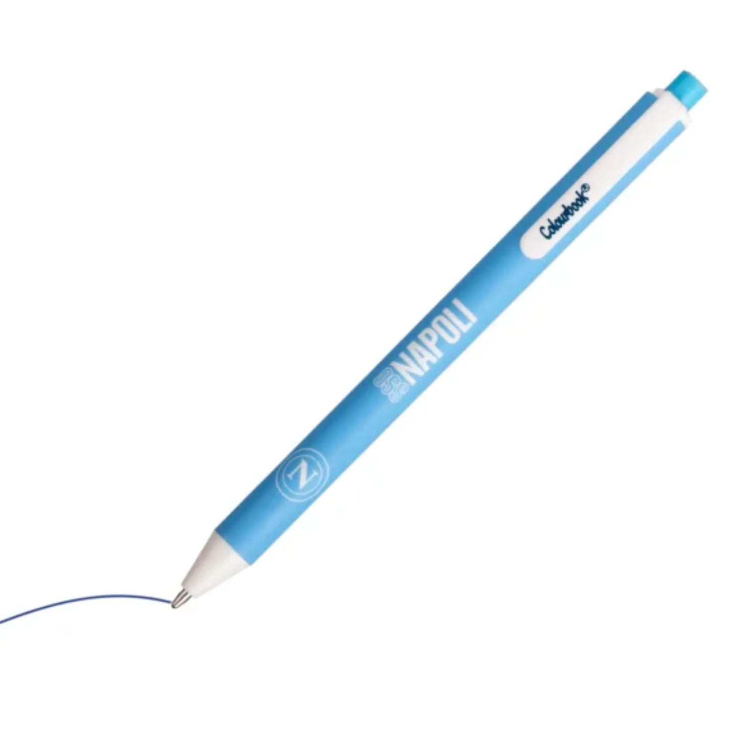 Set 3 Penne a Sfera SSC Napoli a Scatto Inchiostro Blu - Colourbook Ufficiale