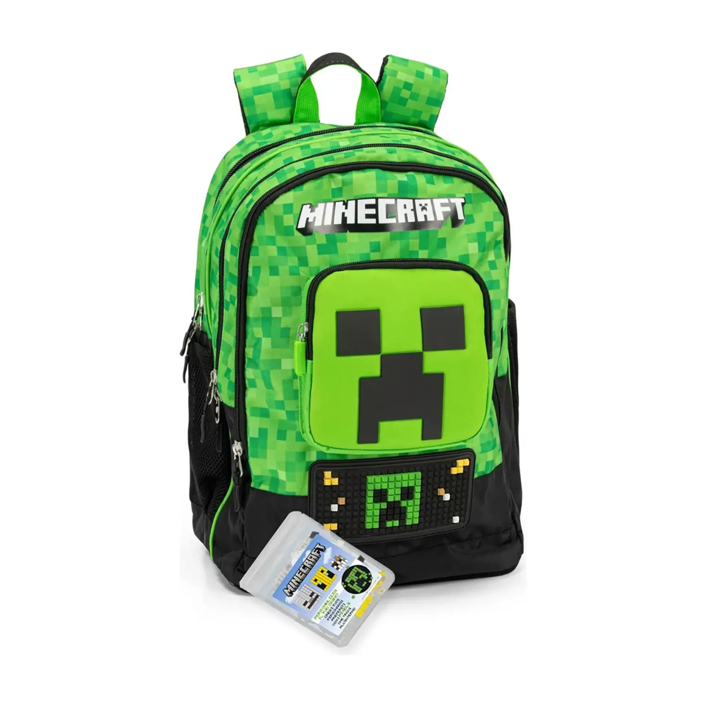 Zaino Scuola Minecraft Pixel Organizzato Personalizzabile Originale