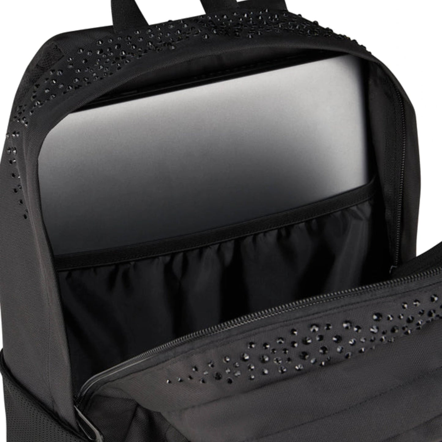 Zaino Seven Tech GLITZYCUTE Nero Strass Neri Doppio Scomparto 29L Porta PC Scuola