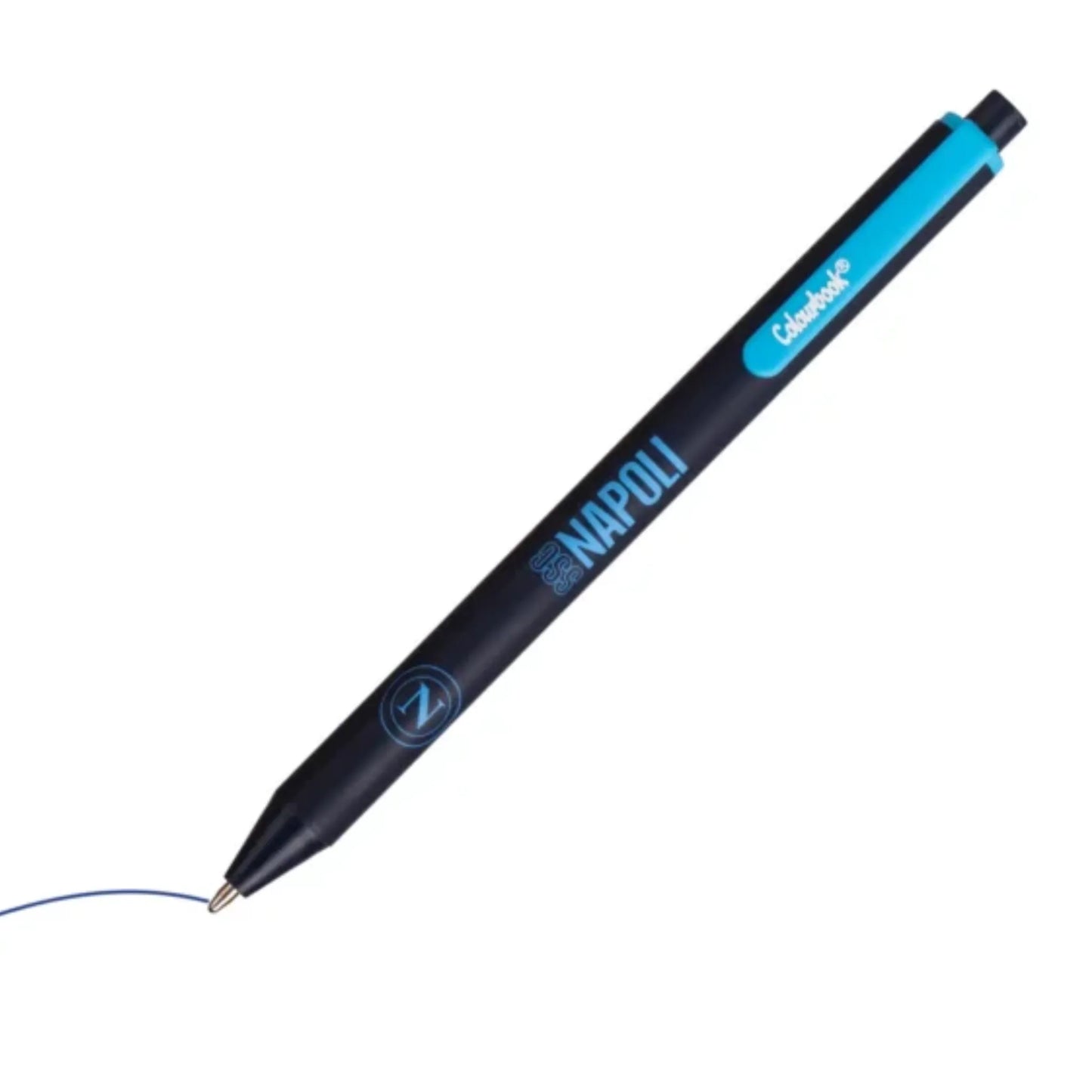 Set 3 Penne a Sfera SSC Napoli a Scatto Inchiostro Blu - Colourbook Ufficiale